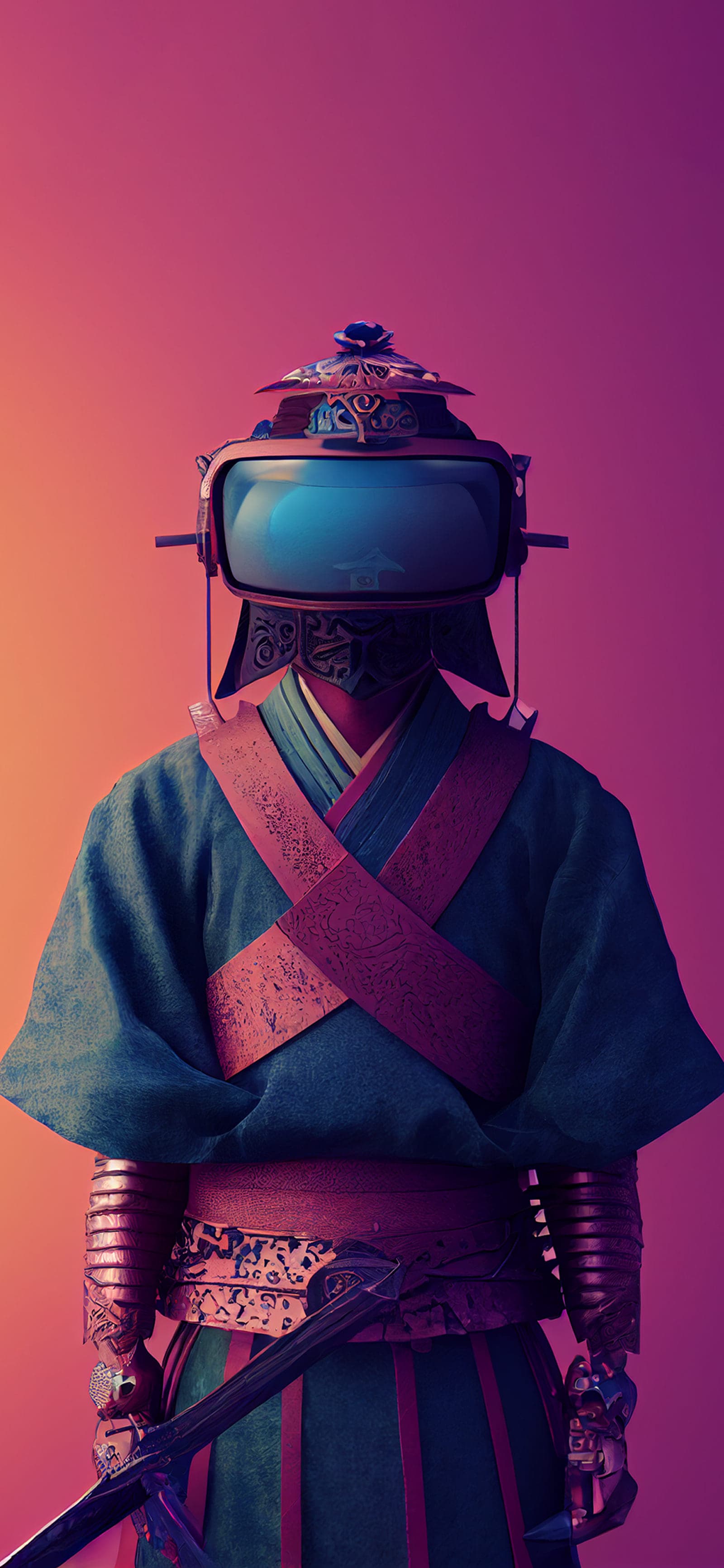 Cyberpunk Samurai - Pro phone wallpaper