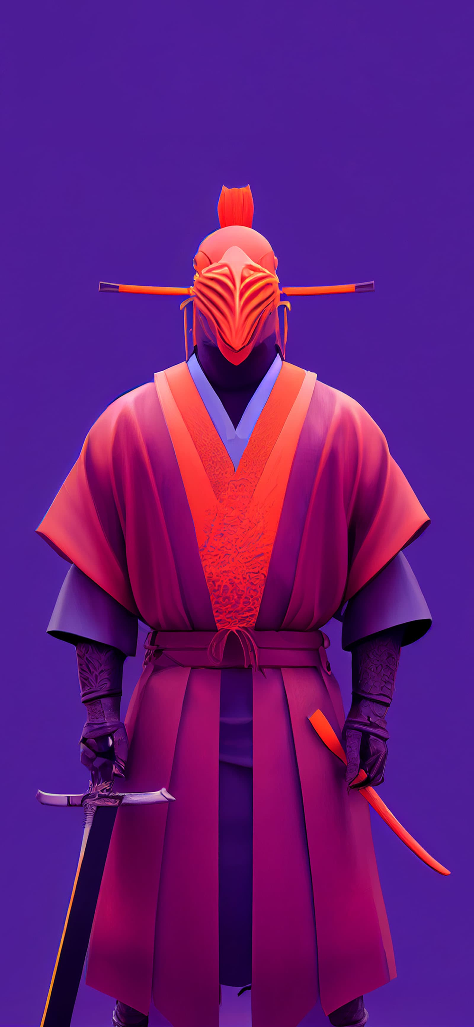 Crimson Ronin Guard - Pro phone wallpaper