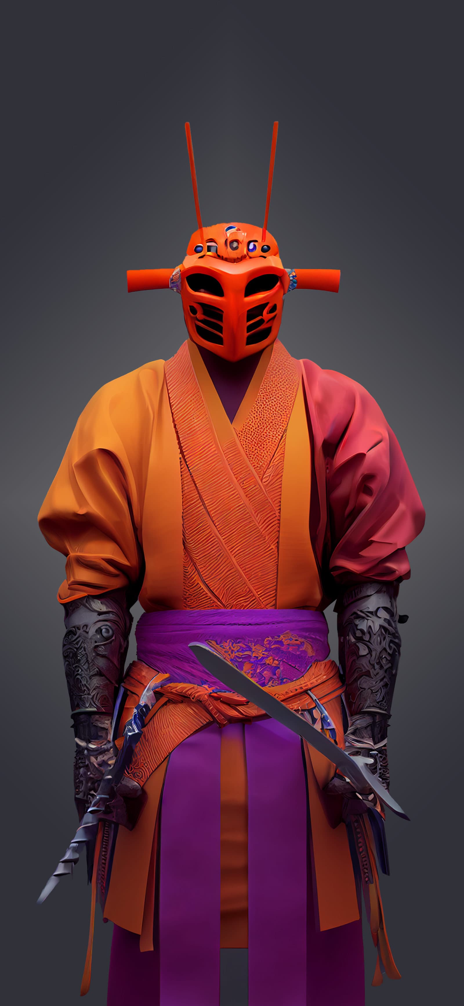 Cyberpunk Samurai - Pro phone wallpaper