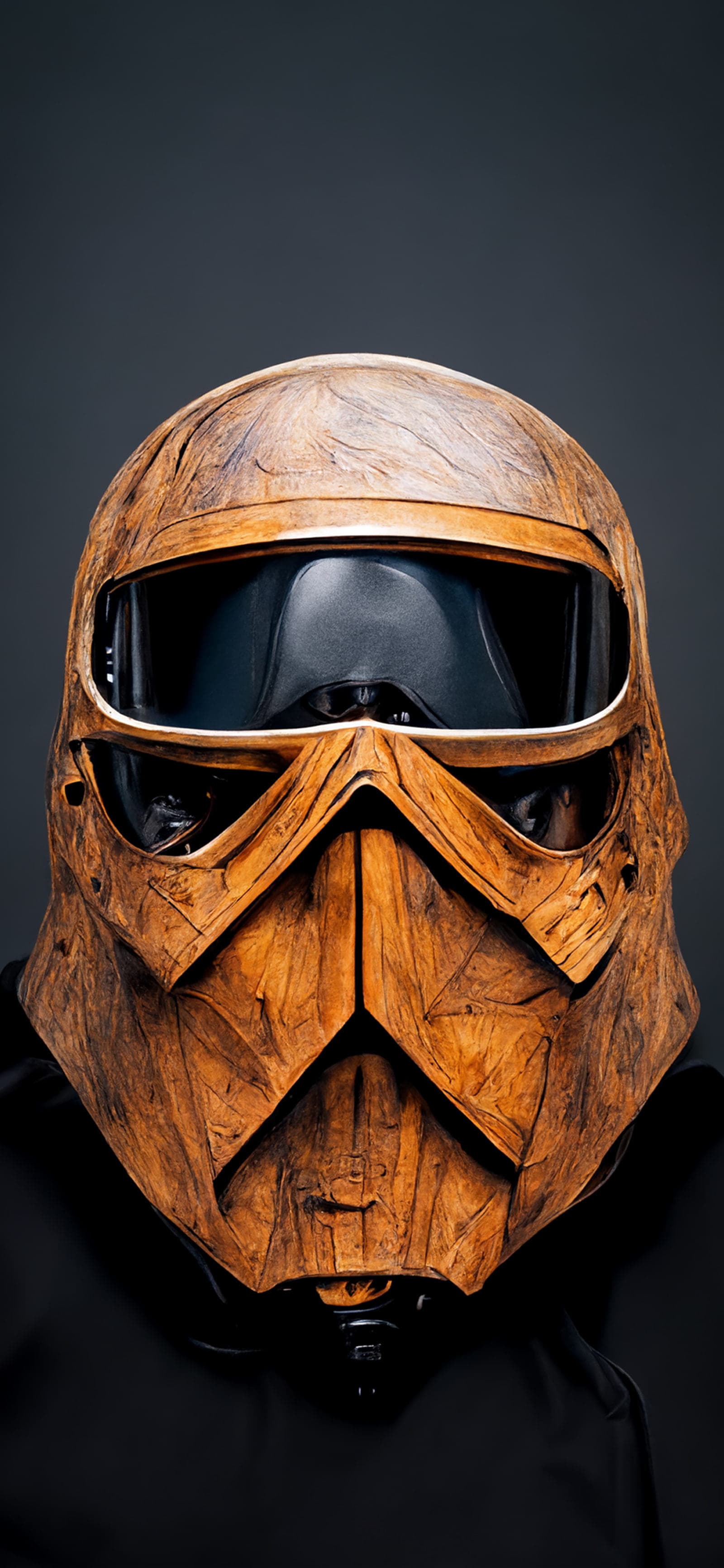 Wooden Trooper Helmet - Pro phone wallpaper