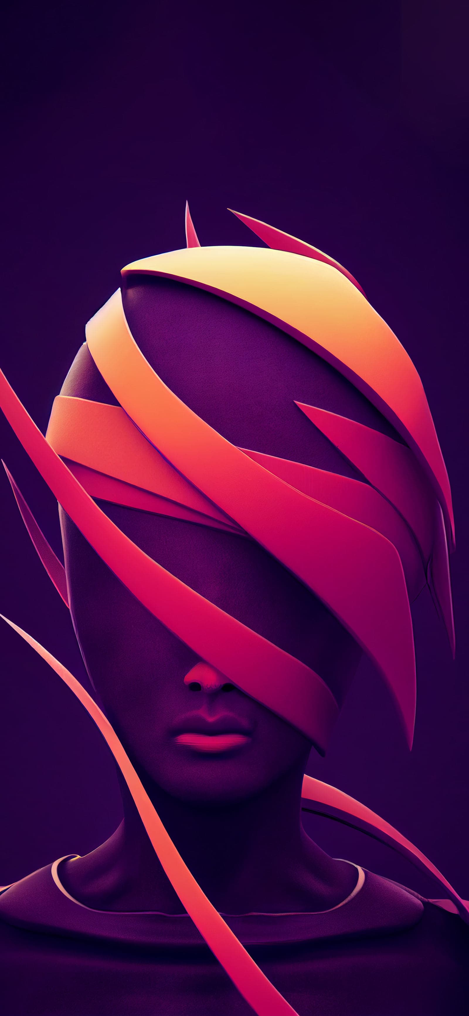 Abstract Wrapped Face - Pro phone wallpaper