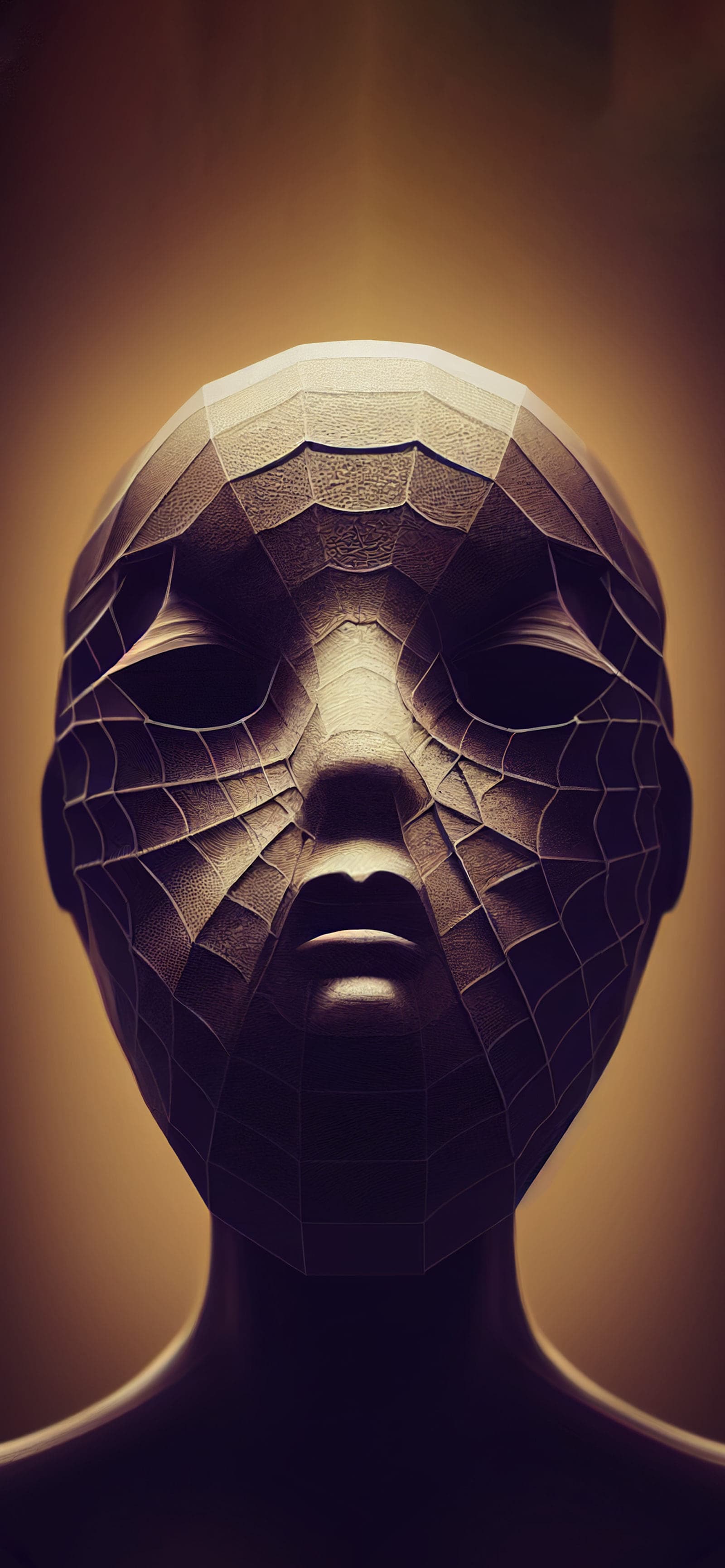 Geometric Mask Face - Pro phone wallpaper