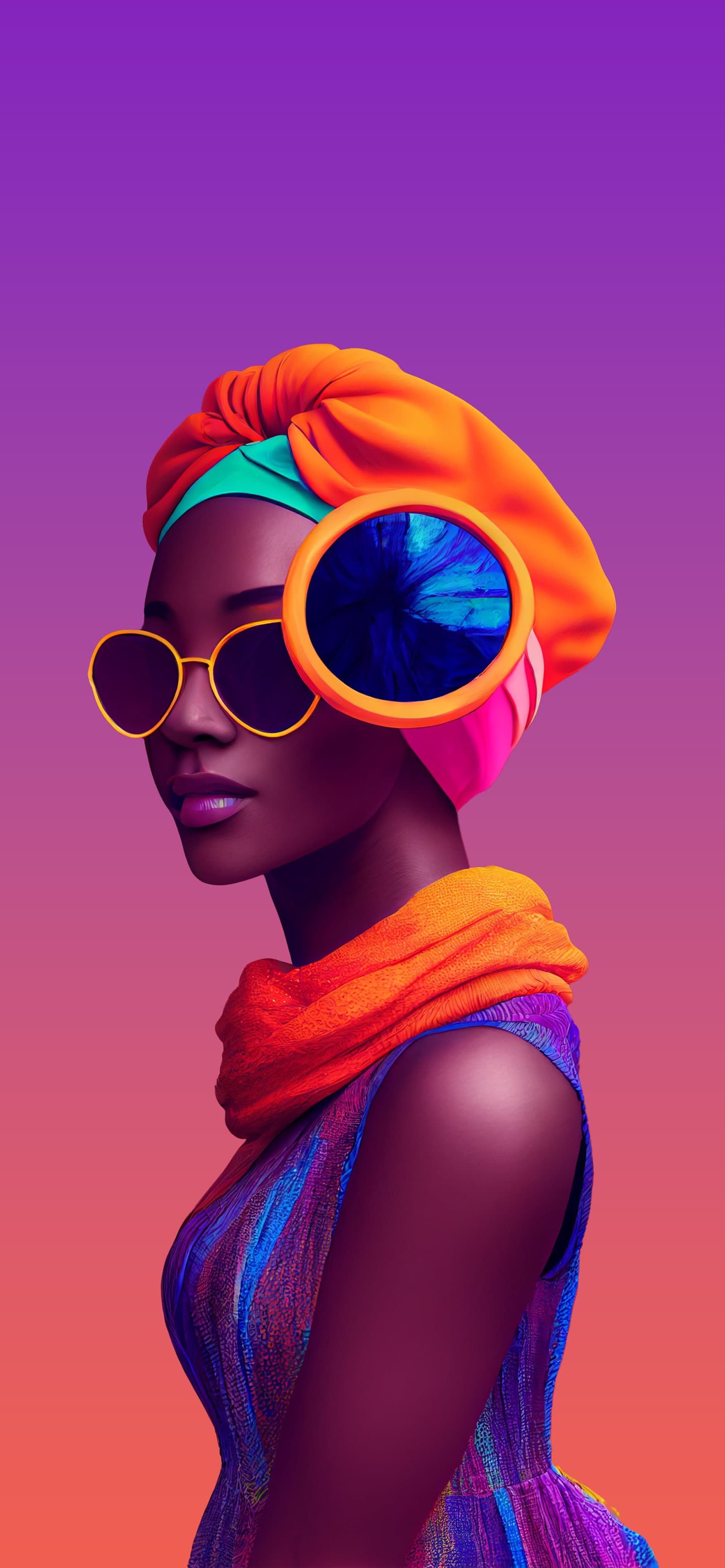 Vibrant Retro Glam - Pro phone wallpaper