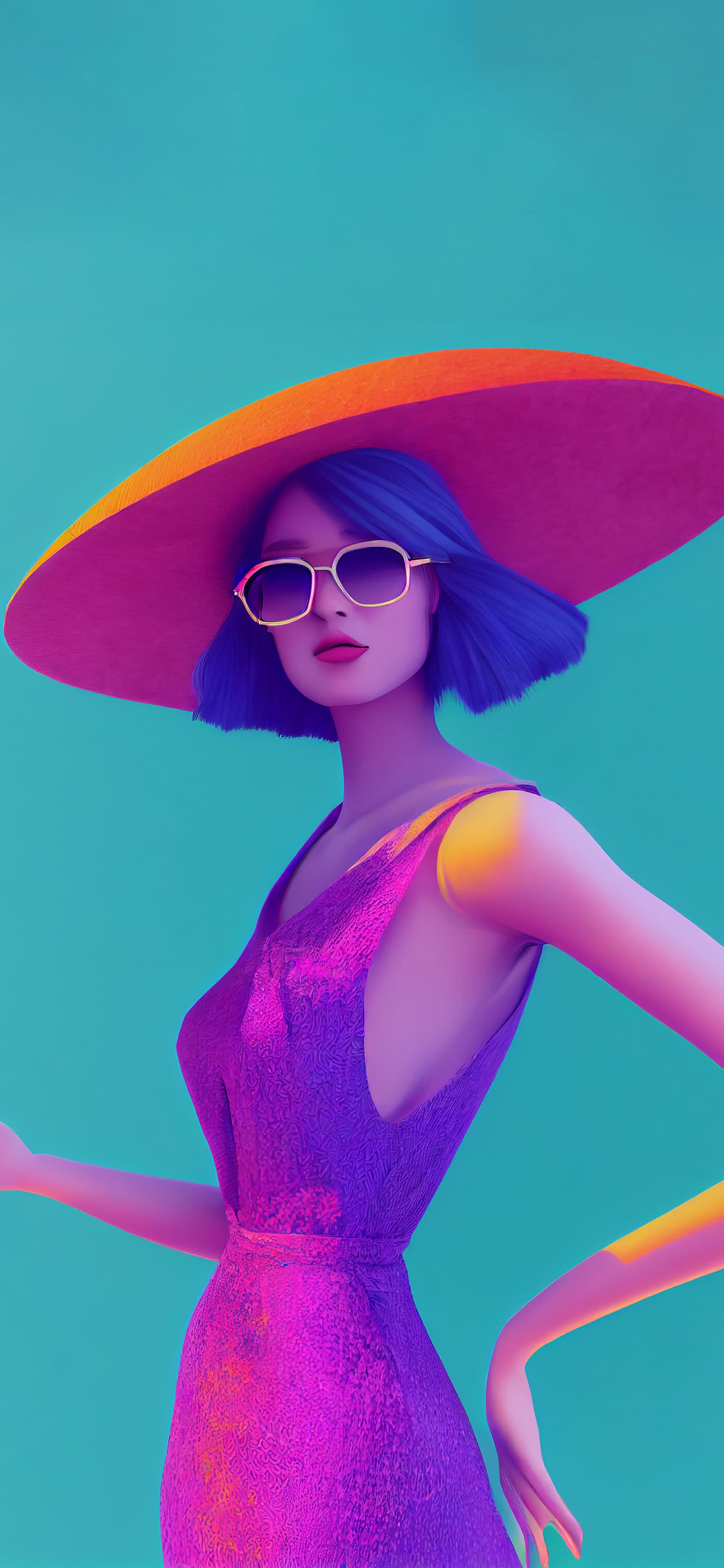 Retro Summer Vibes - Pro phone wallpaper