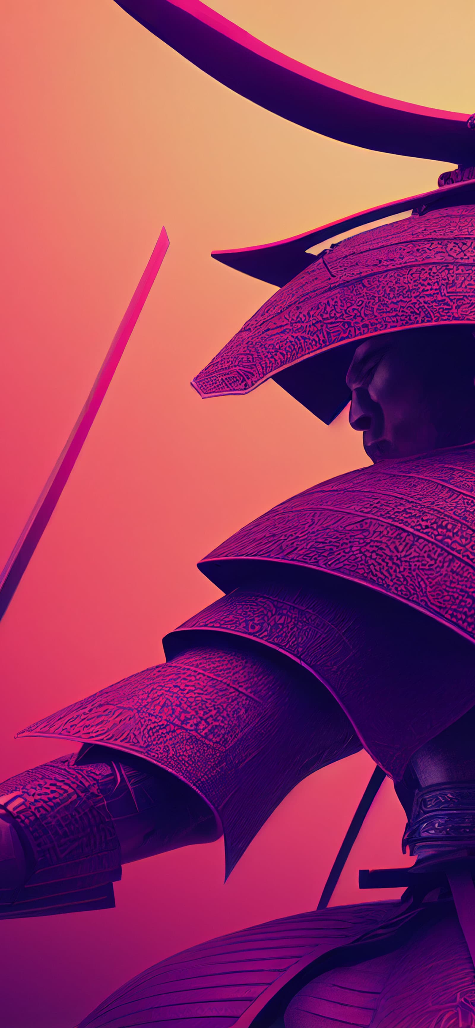 Samurai Warrior Stance - Pro phone wallpaper
