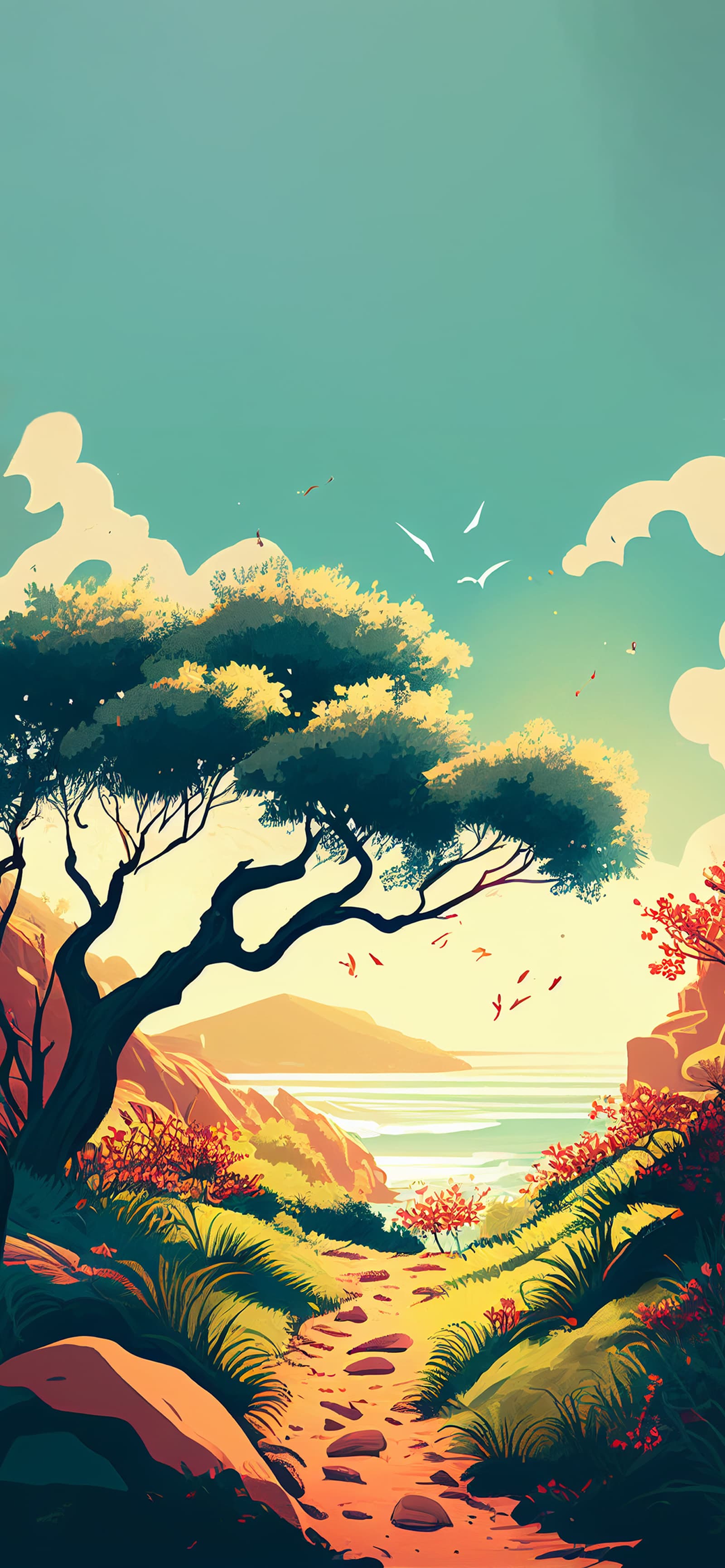 Coastal Path Serenity - Pro phone wallpaper