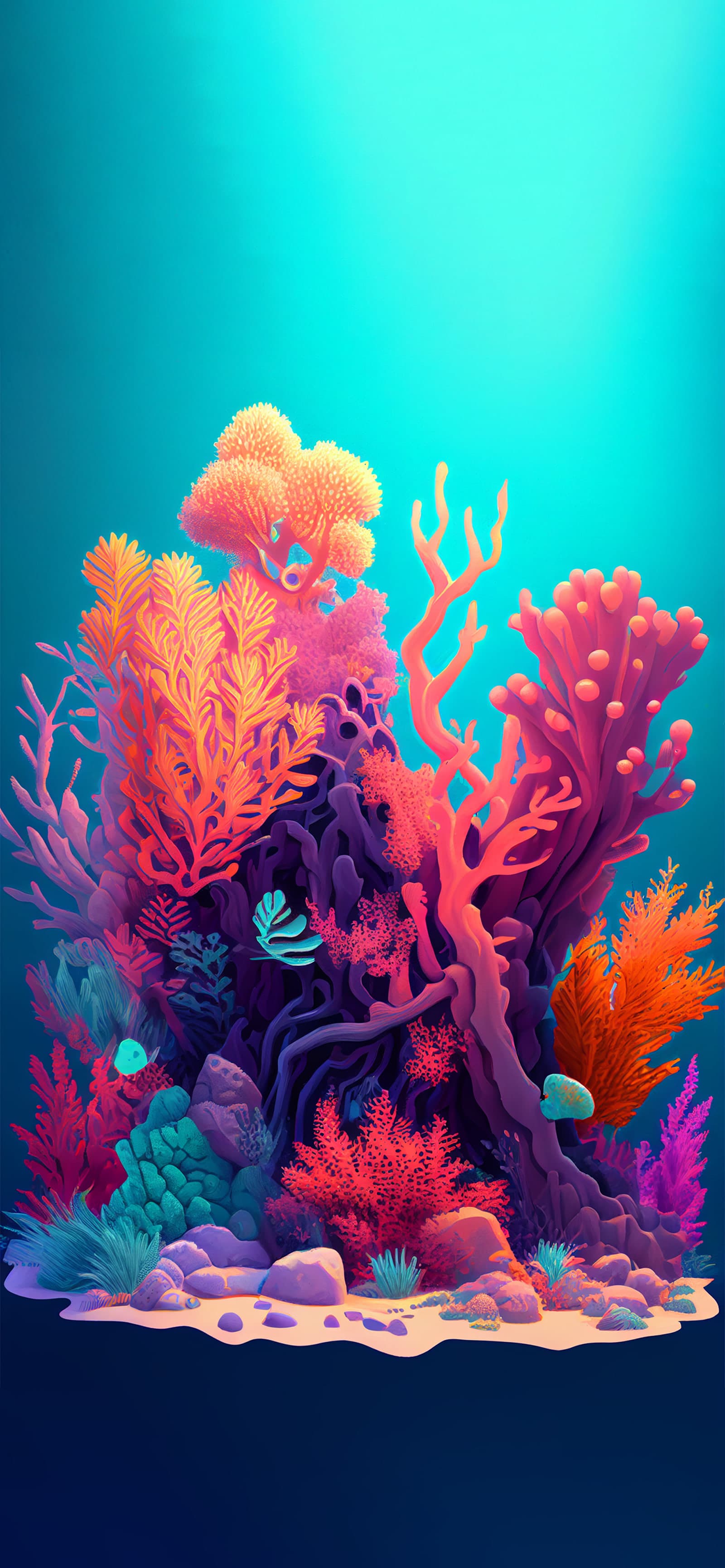 Coral Reef Garden - Pro phone wallpaper