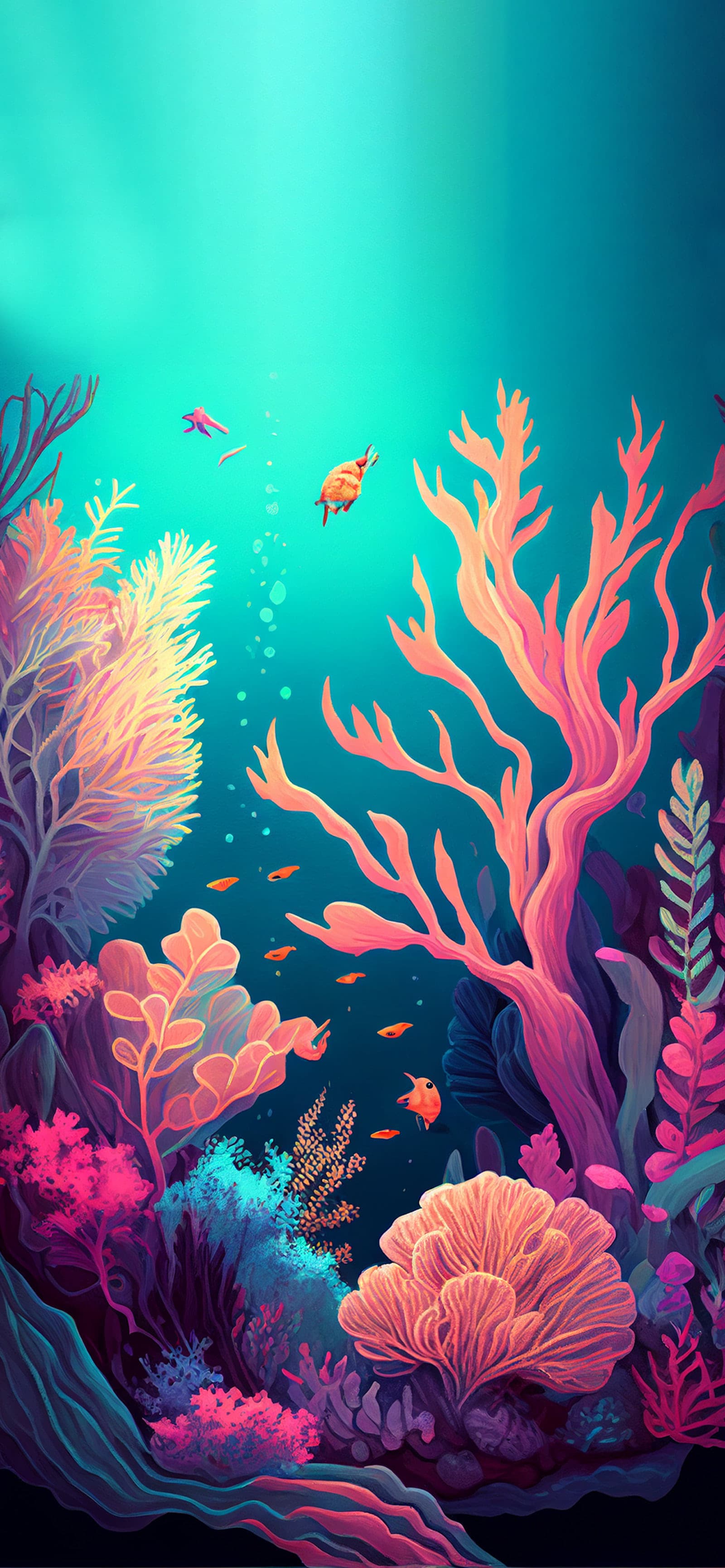 Underwater Coral Garden - Pro phone wallpaper