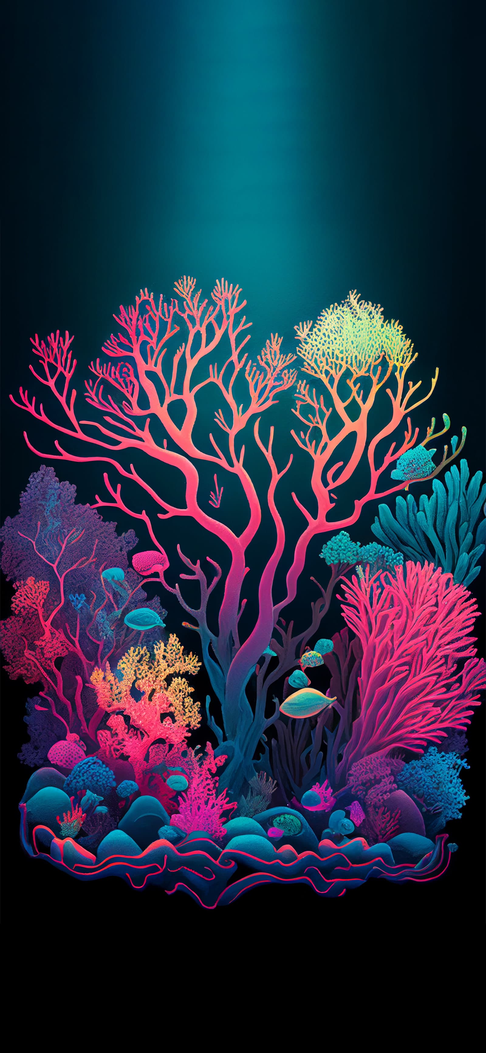 Vibrant Coral Reef - Pro phone wallpaper