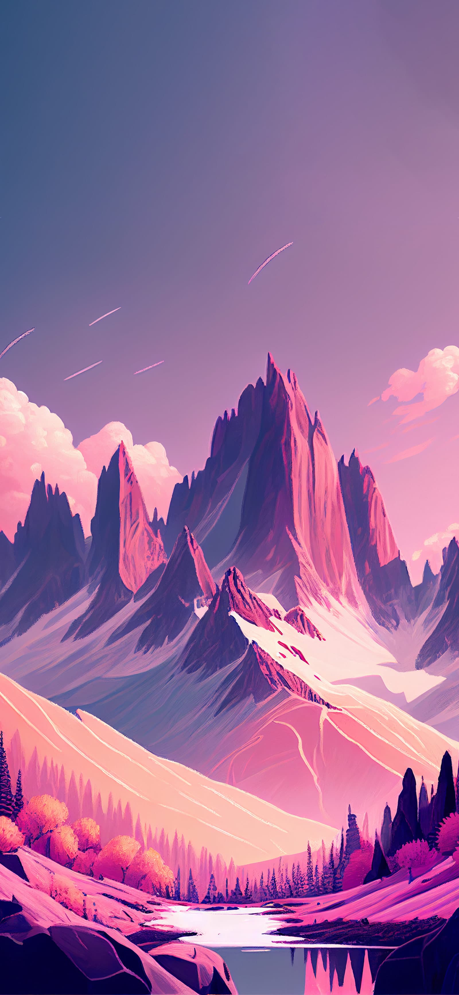 Pink Mountain Majesty - Pro phone wallpaper