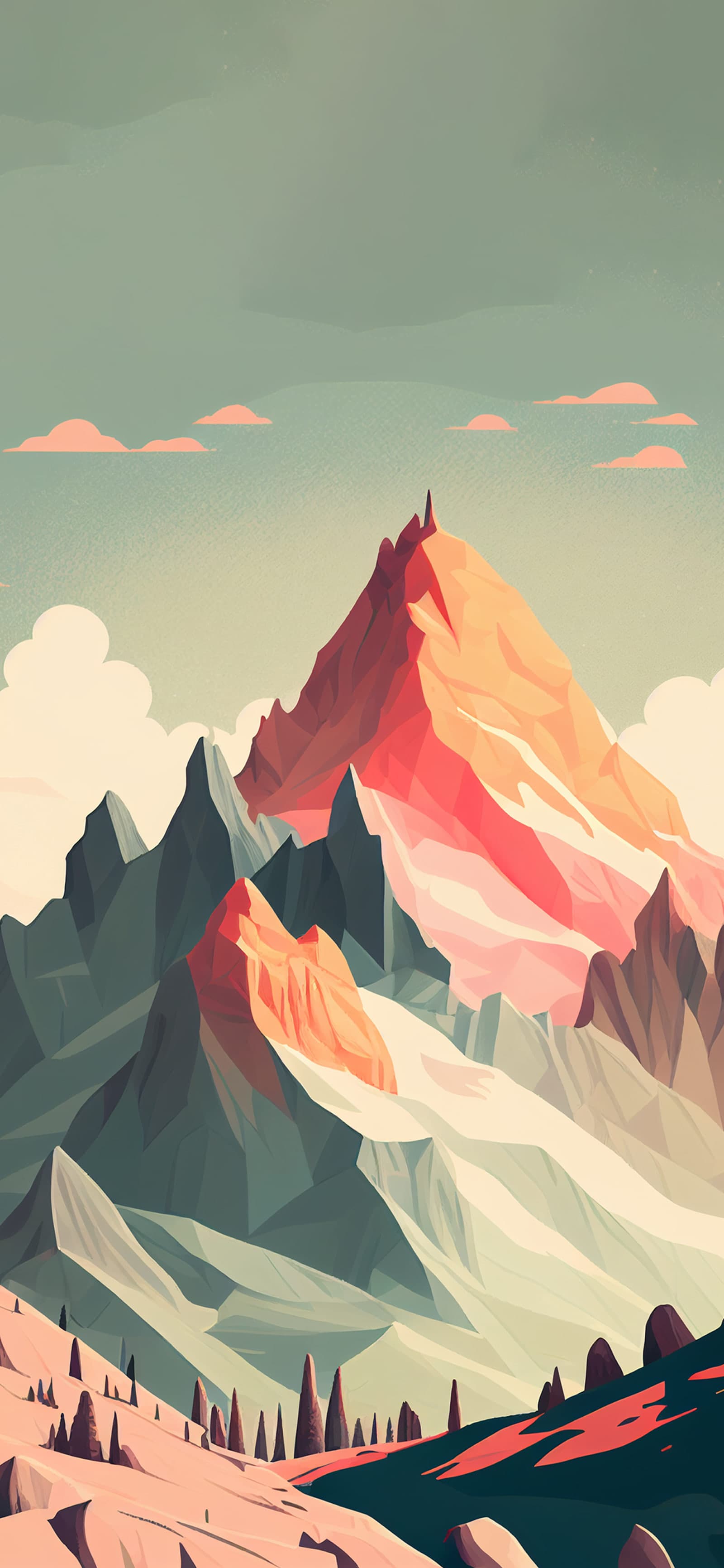 Mountain Peak Sunrise - Pro phone wallpaper