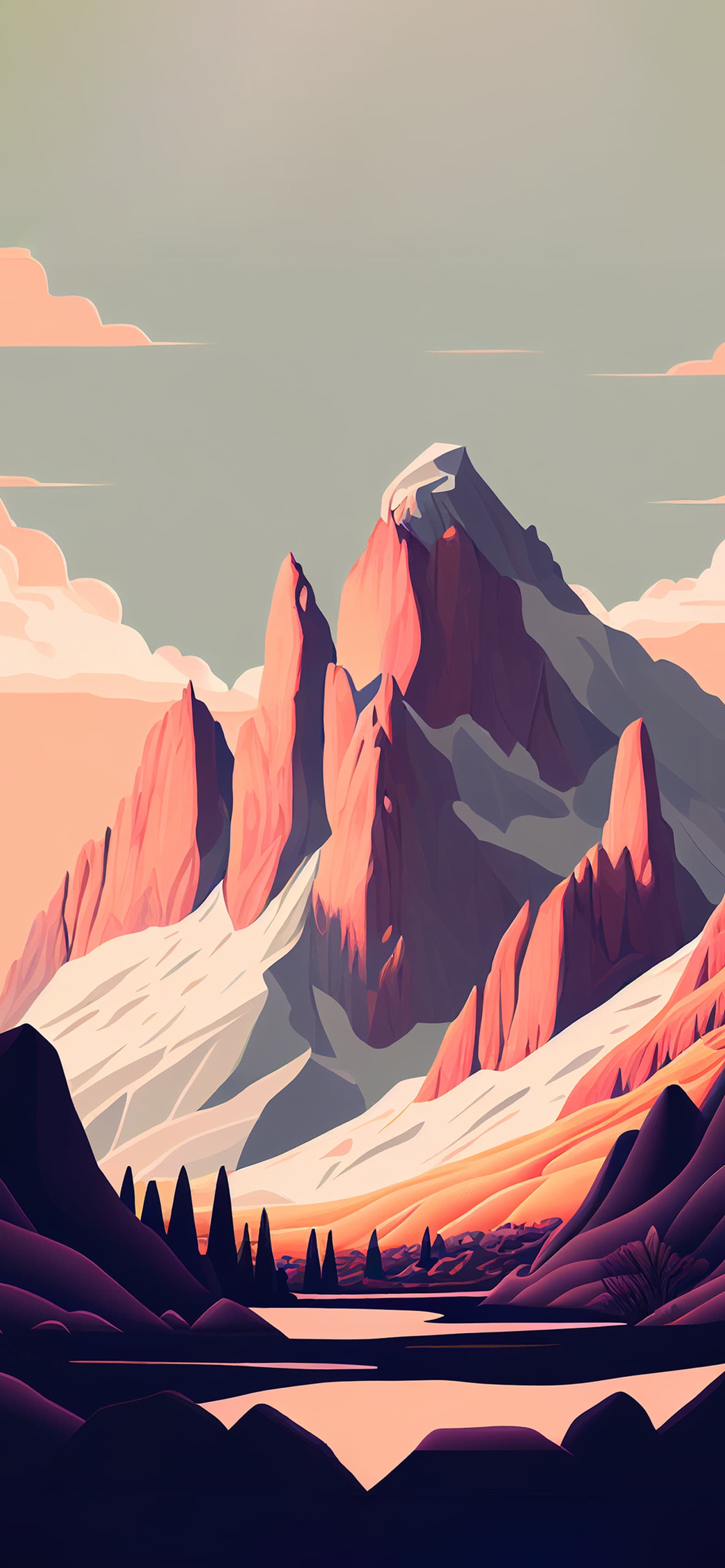 Mountain Peak Vista - Pro phone wallpaper