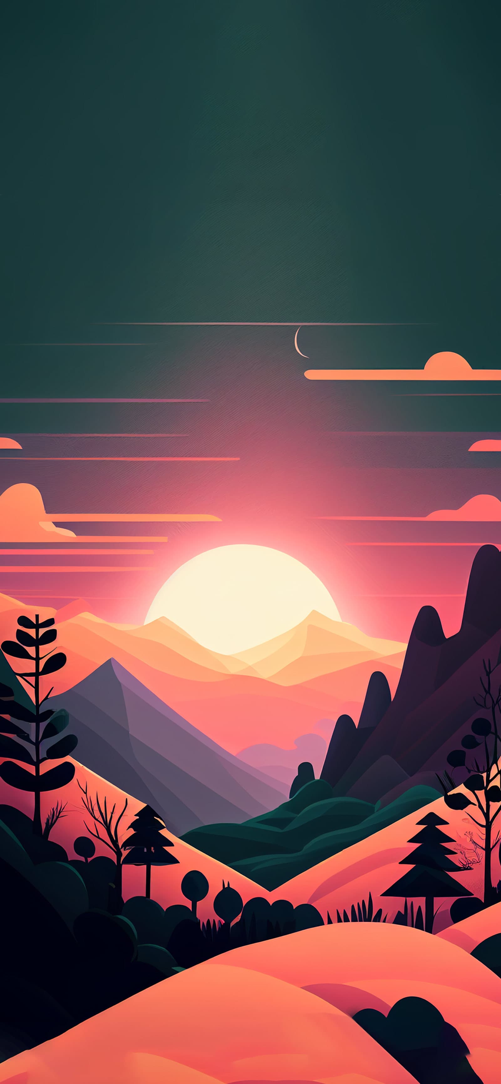 Sunset Mountain Vista - Pro phone wallpaper