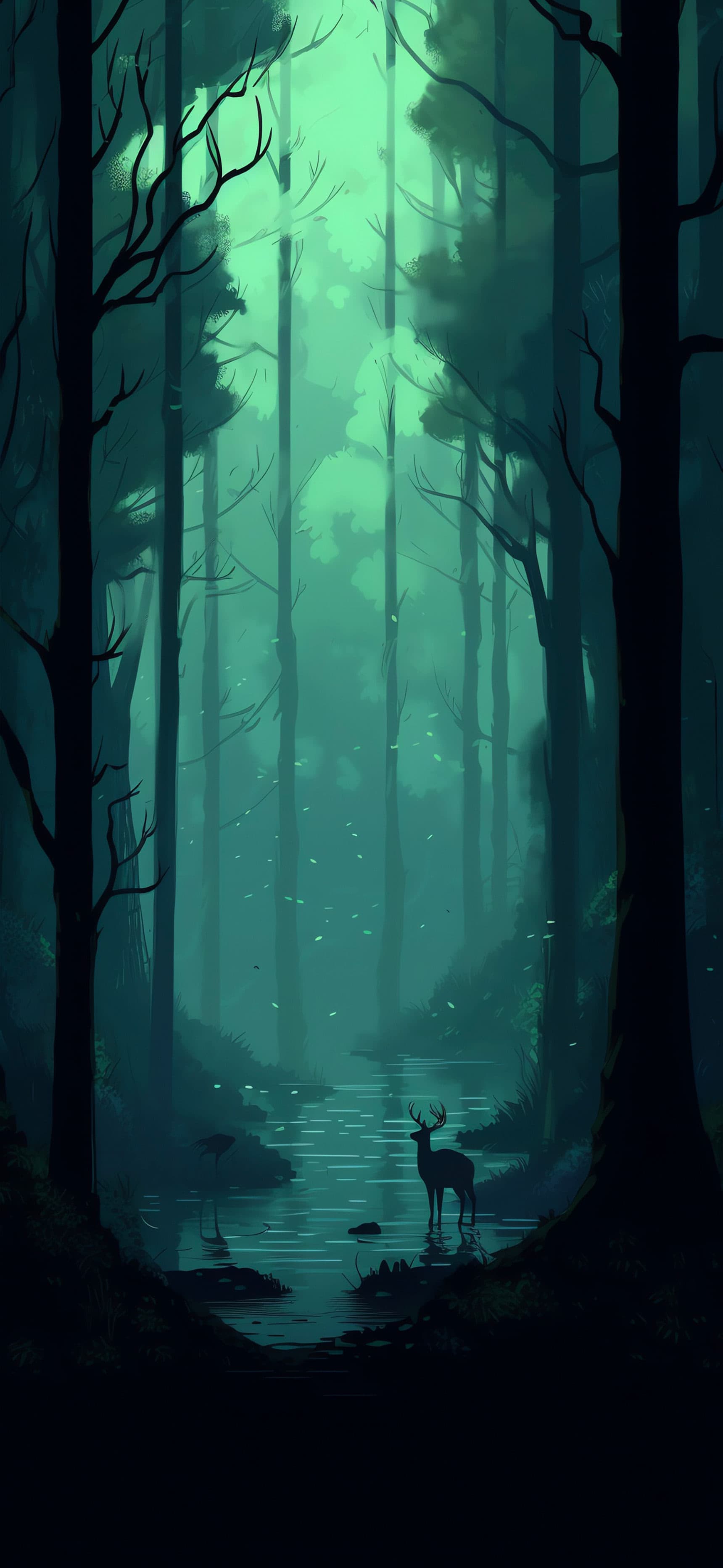 Enchanted Forest Deer - Pro phone wallpaper