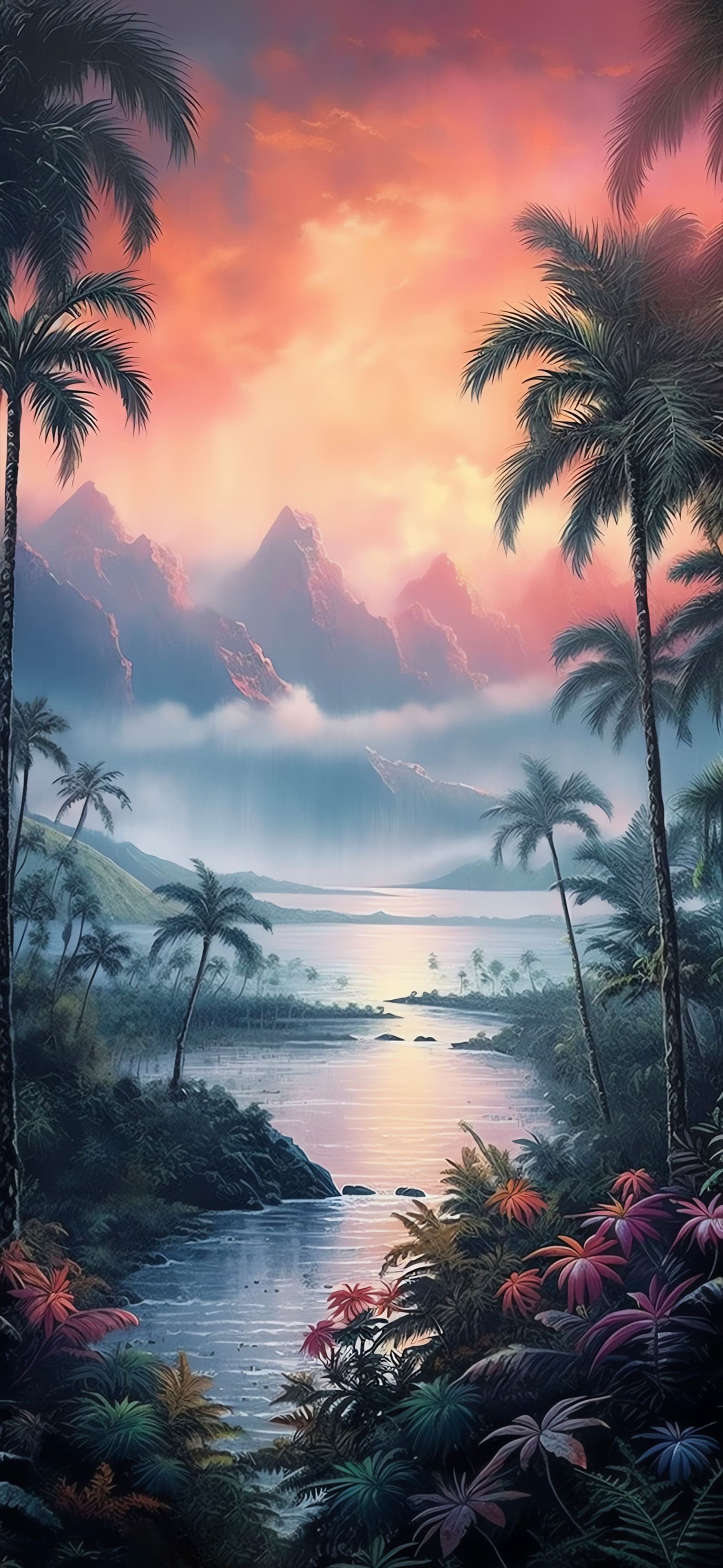 Tropical Paradise View - Pro phone wallpaper
