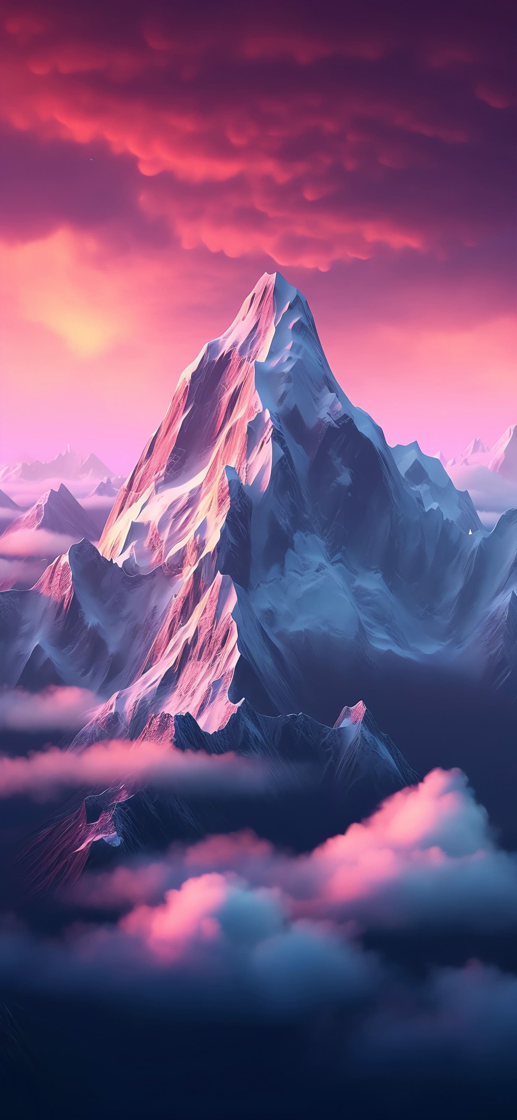 Roseate Mountain - Pro phone wallpaper