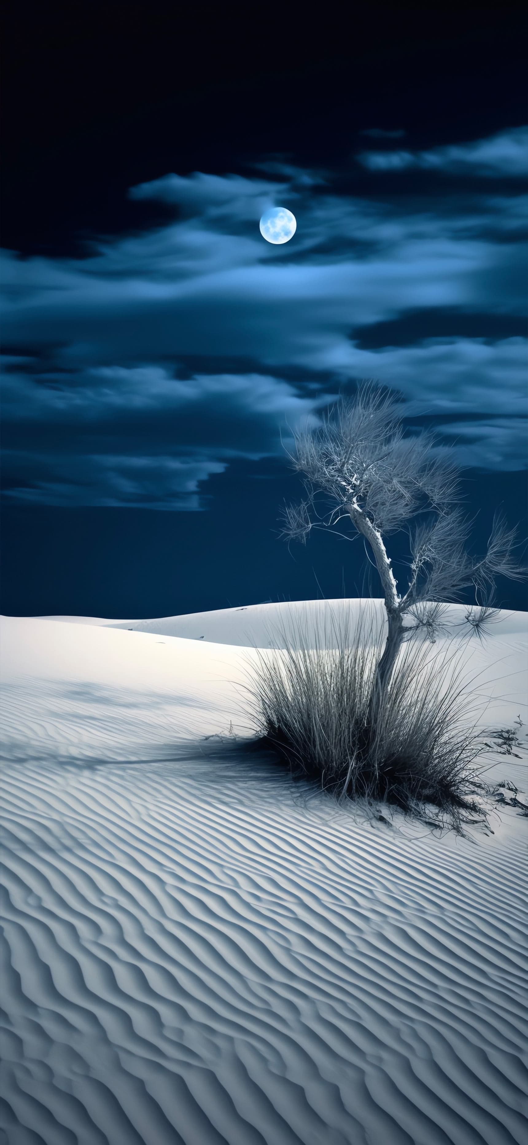 Icy Moonlit Sands - Pro phone wallpaper