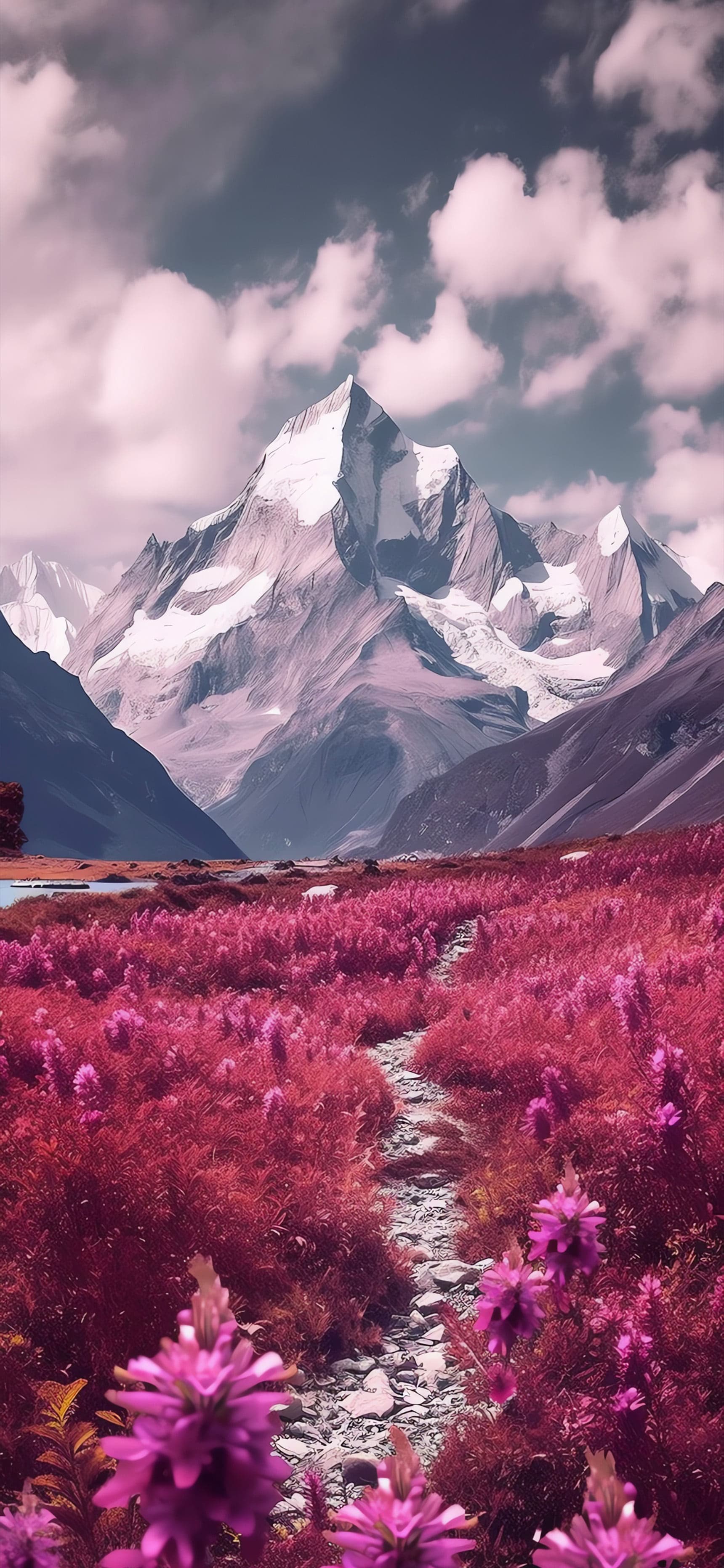 Magenta Peaks - Pro phone wallpaper