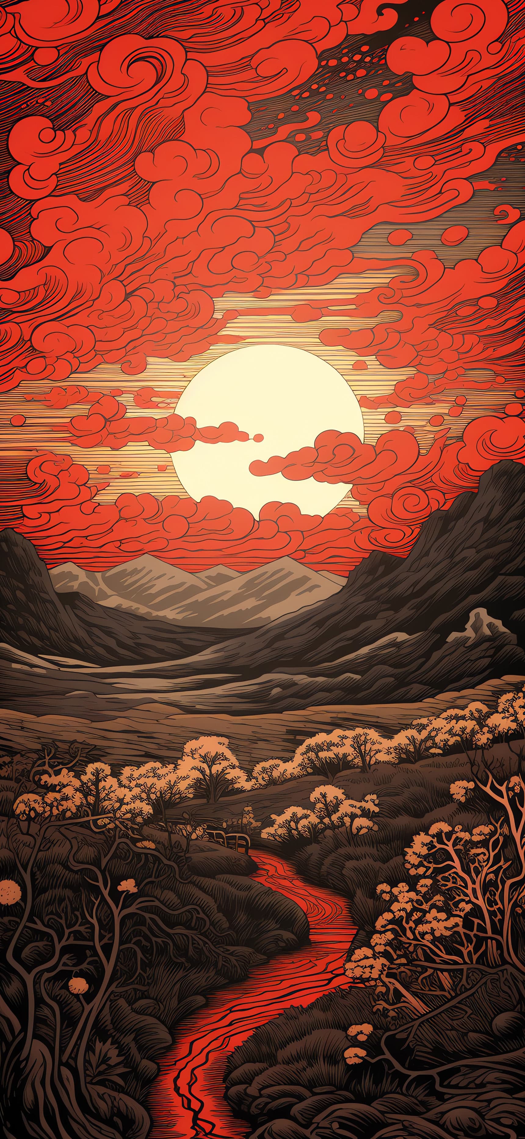 Crimson Valley - Pro phone wallpaper