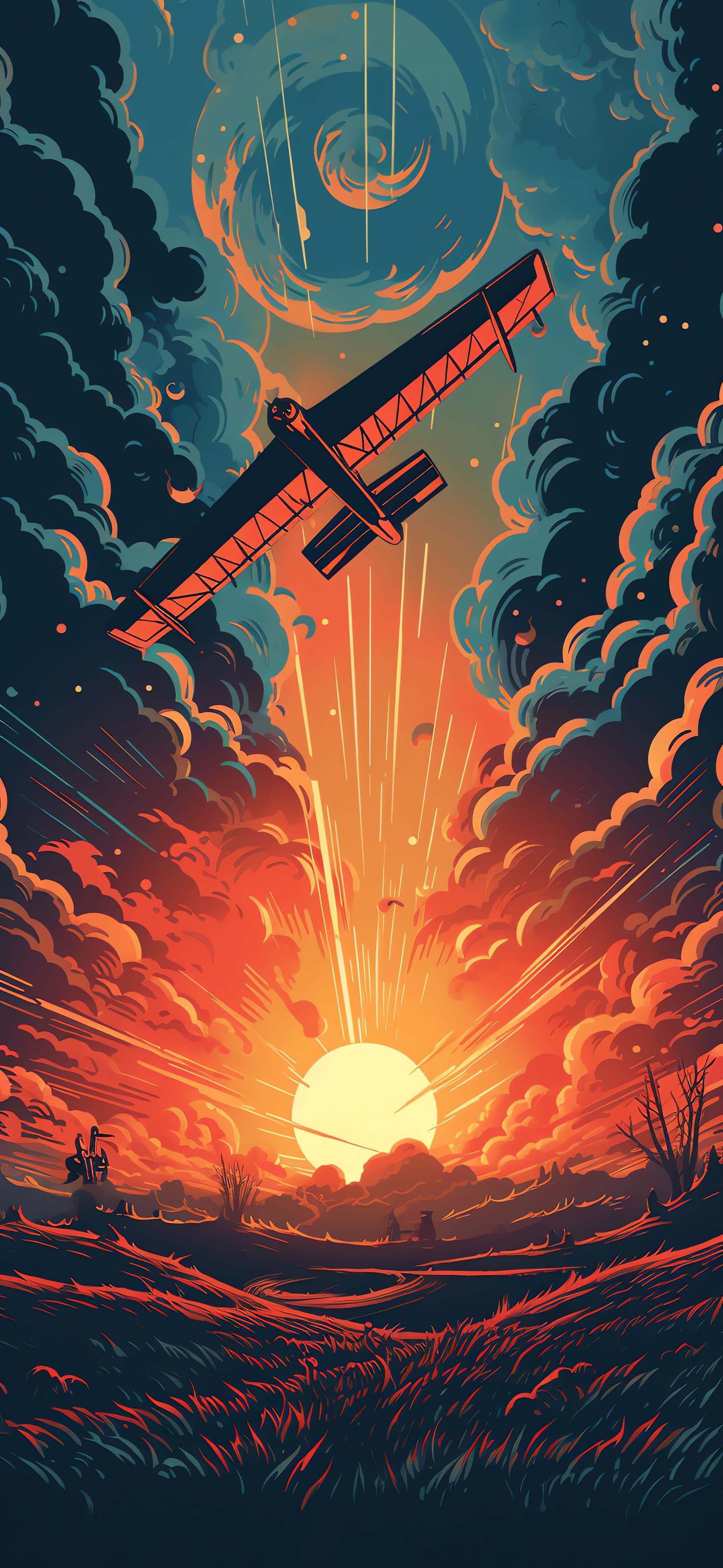 Fiery Flight - Pro phone wallpaper