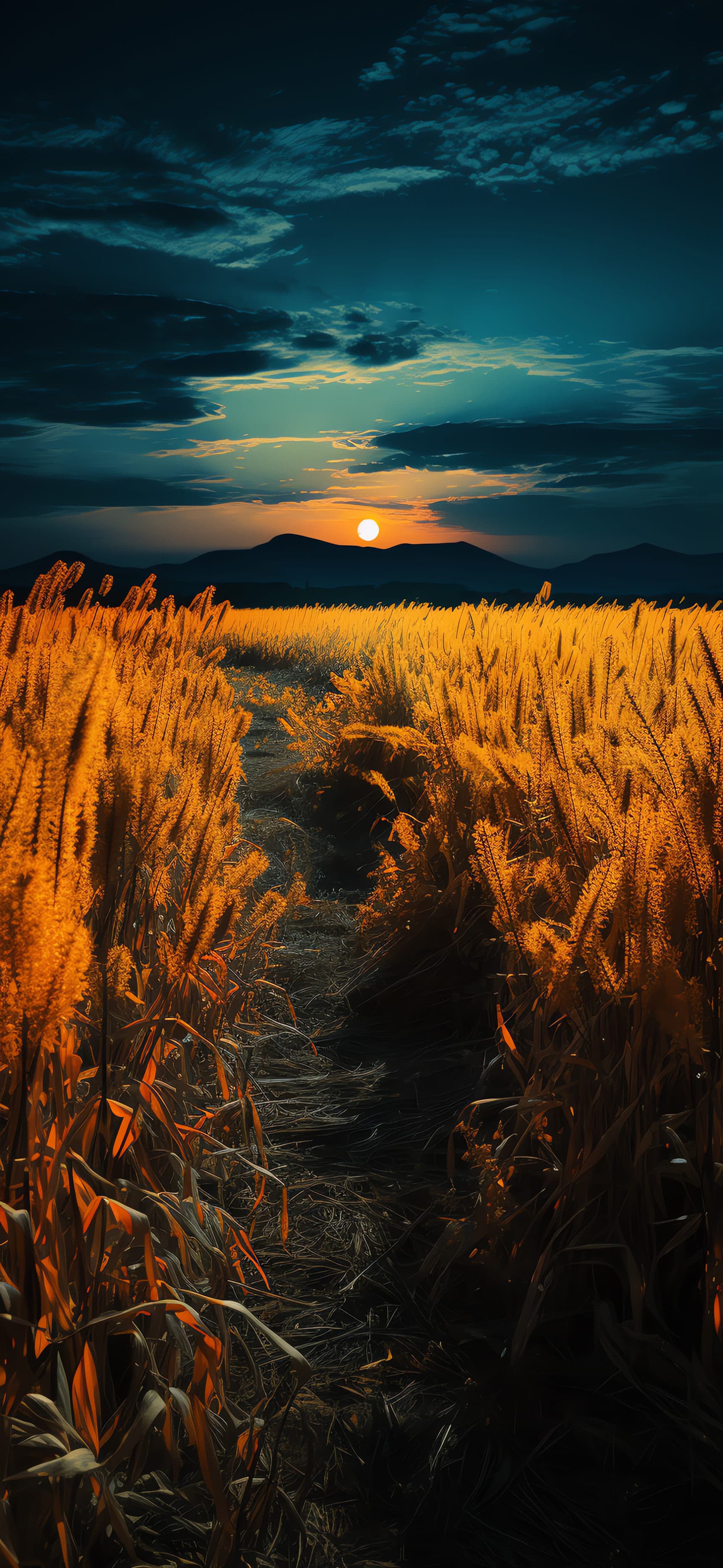 Wheat Sunset - Pro phone wallpaper