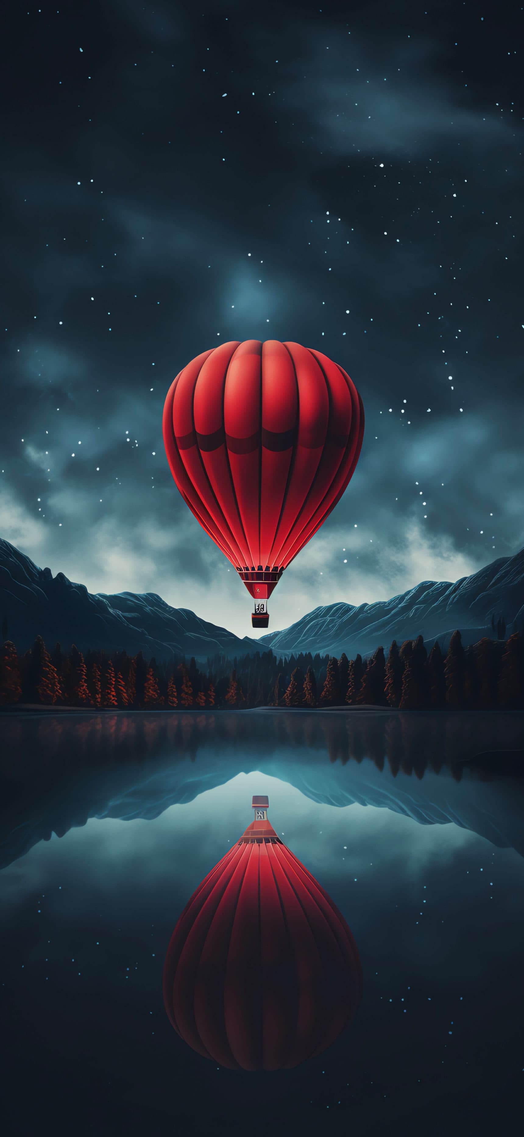 Starry Balloon Voyage - Pro phone wallpaper