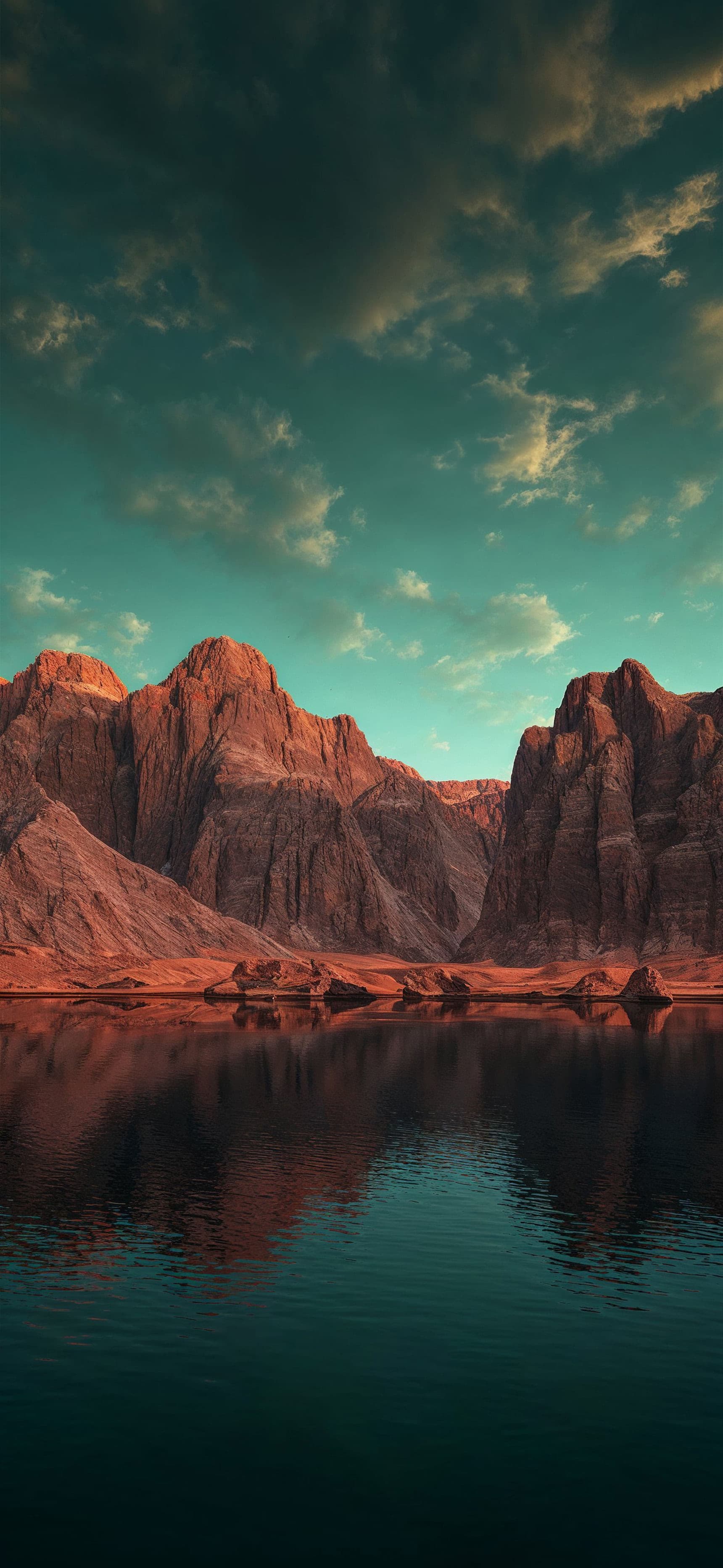 Canyon Lake Reflection - Pro phone wallpaper