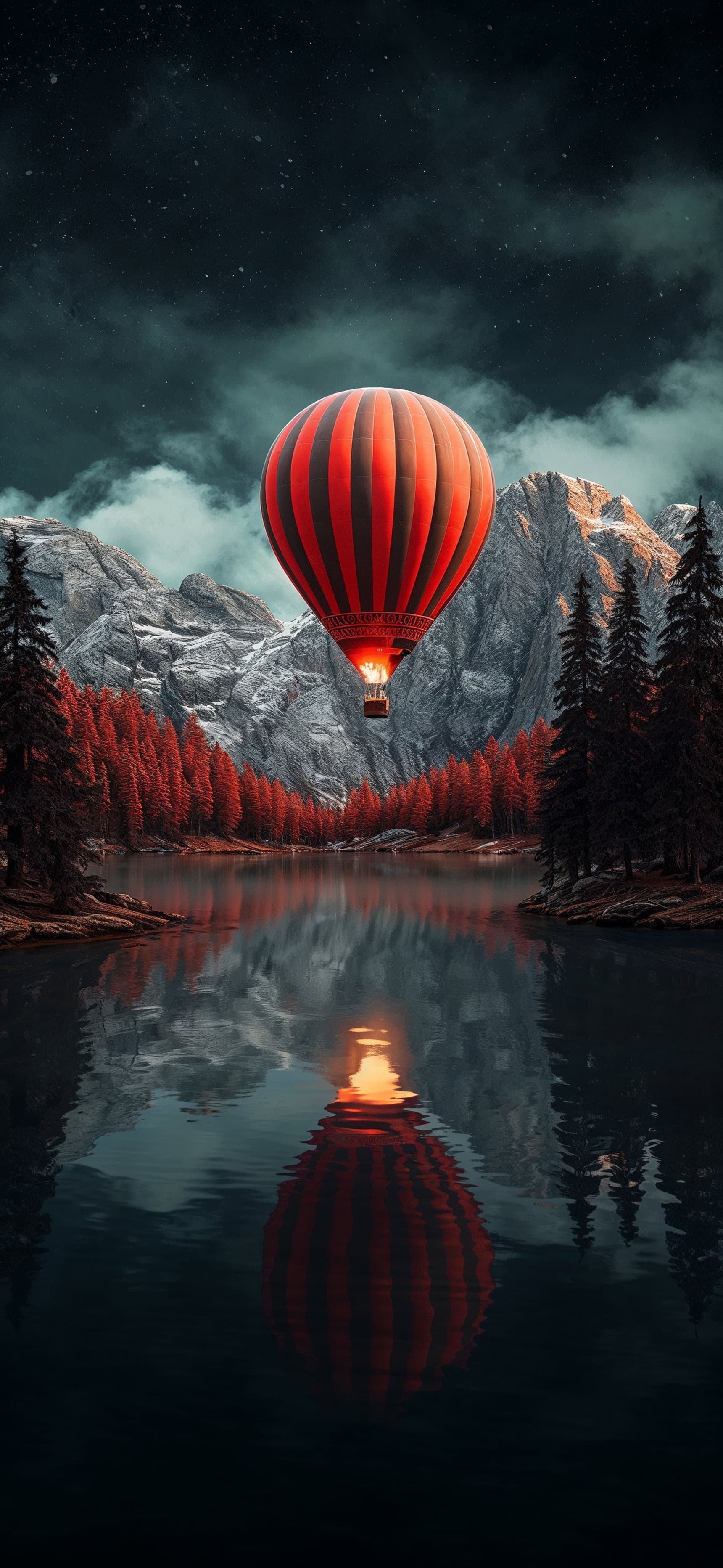 Mountain Balloon Ride - Pro phone wallpaper