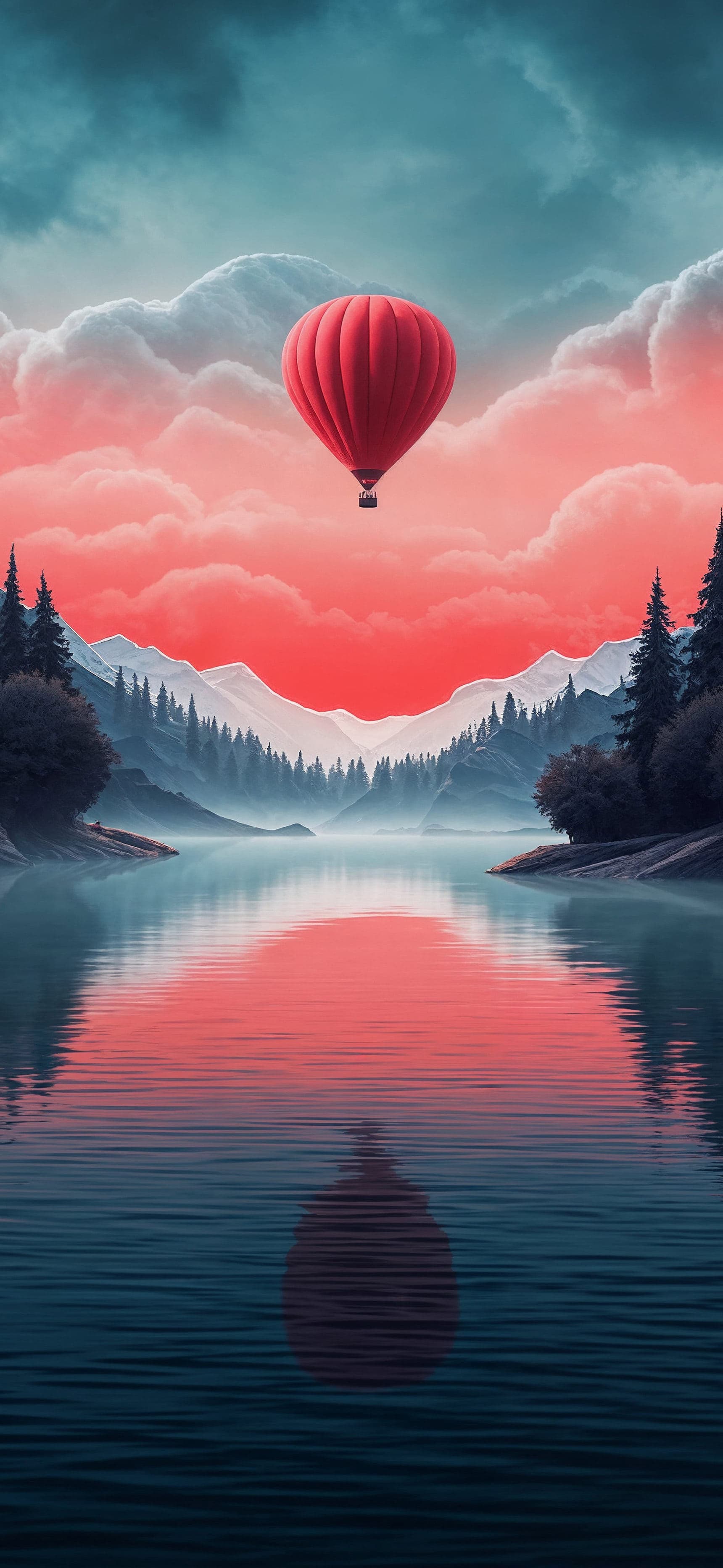 Roseate Balloon Vista - Pro phone wallpaper