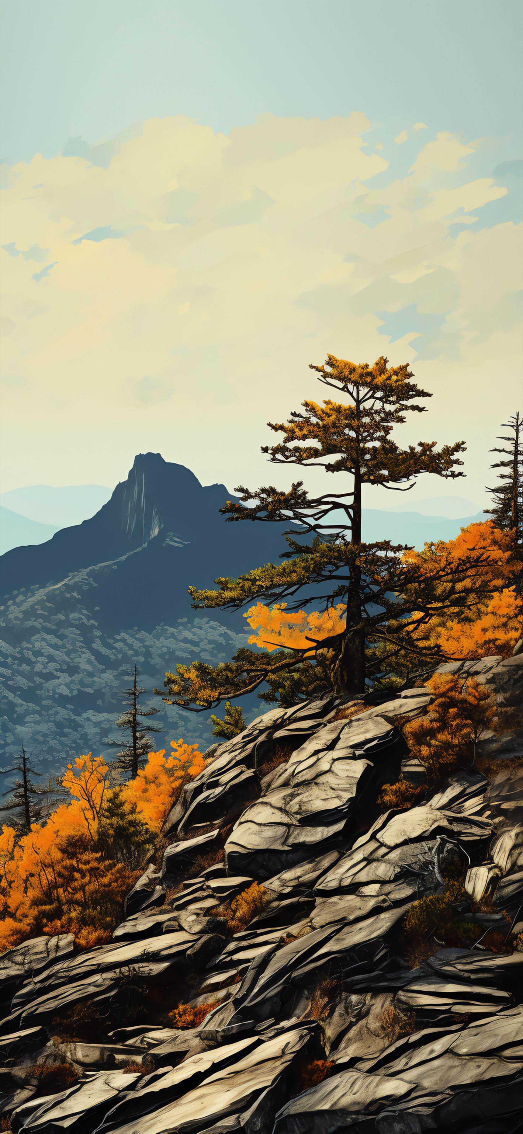 Autumn Mountain View - Pro phone wallpaper
