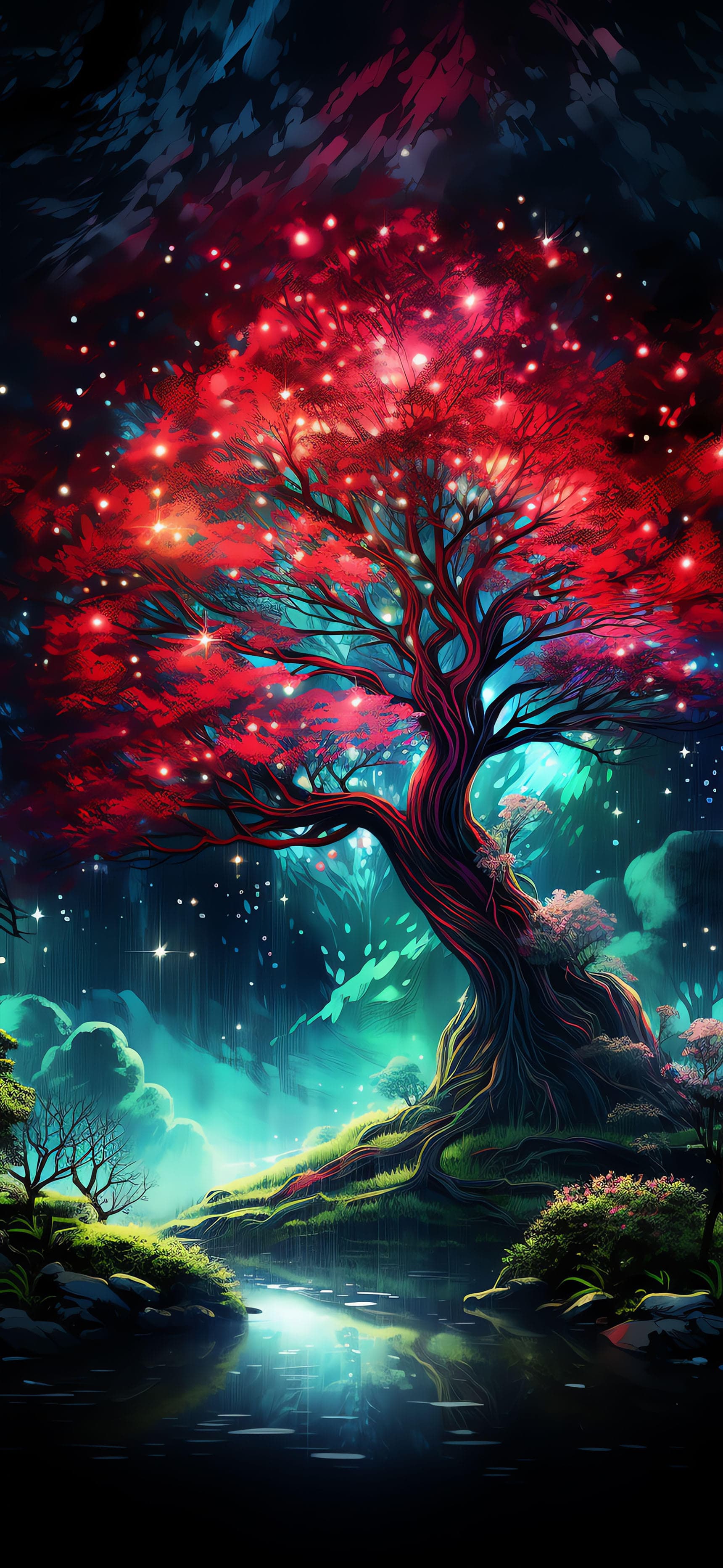 Enchanted Forest Stream - Pro phone wallpaper