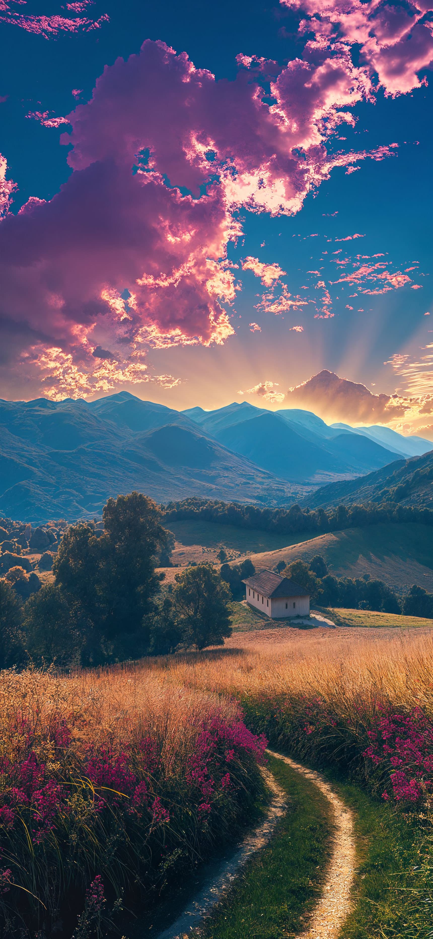 Sunset Mountain Vista - Pro phone wallpaper