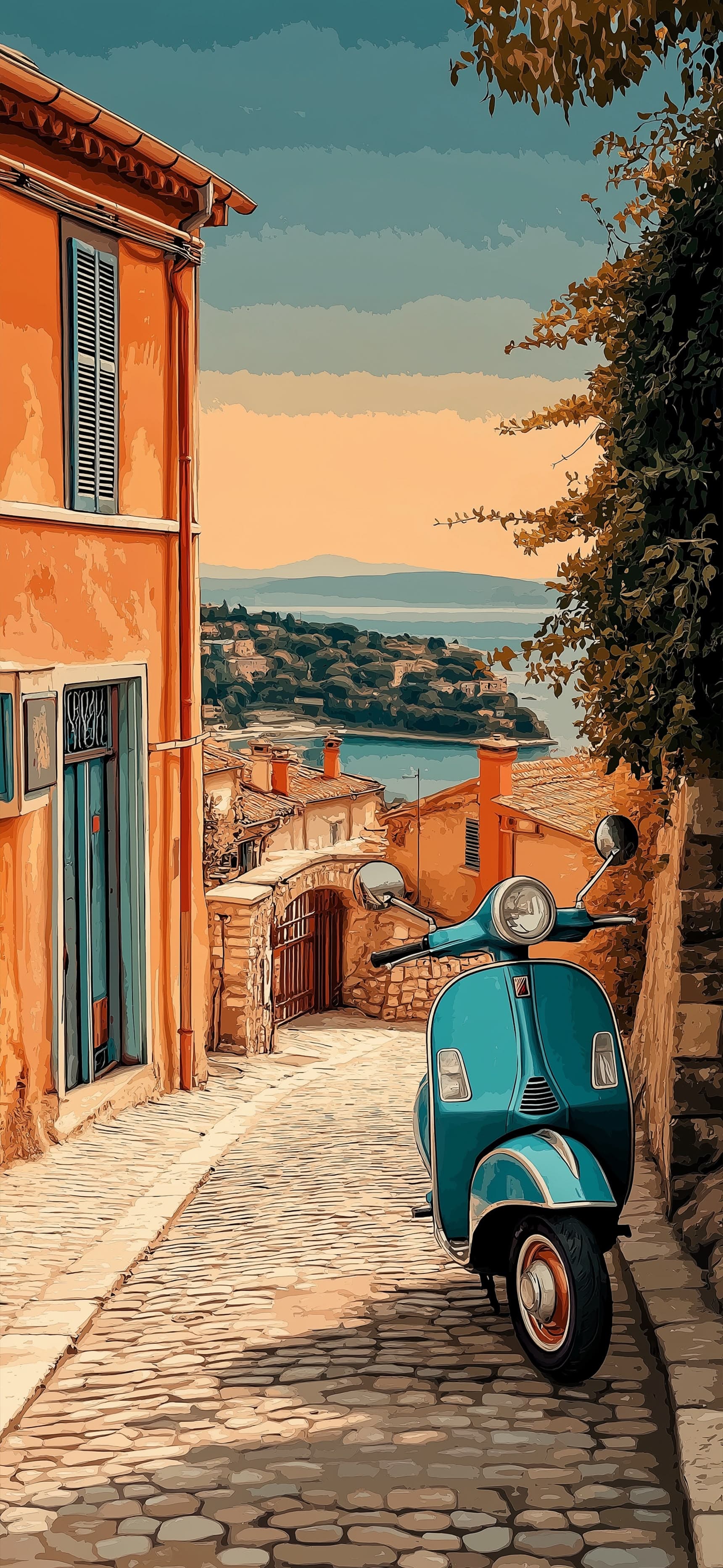 Italian Sunset Ride - Pro phone wallpaper