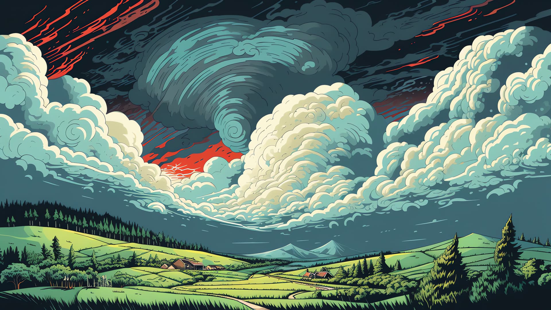 Whirlwind Clouds - Pro desktop wallpaper