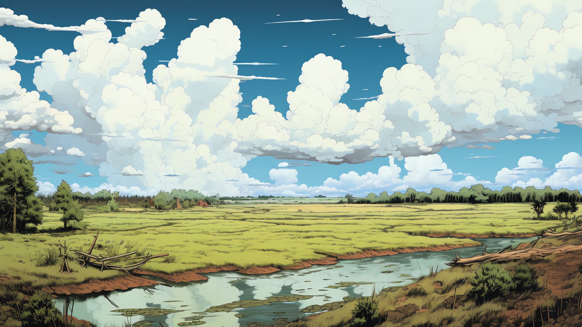 Sunny Meadow - free desktop wallpaper