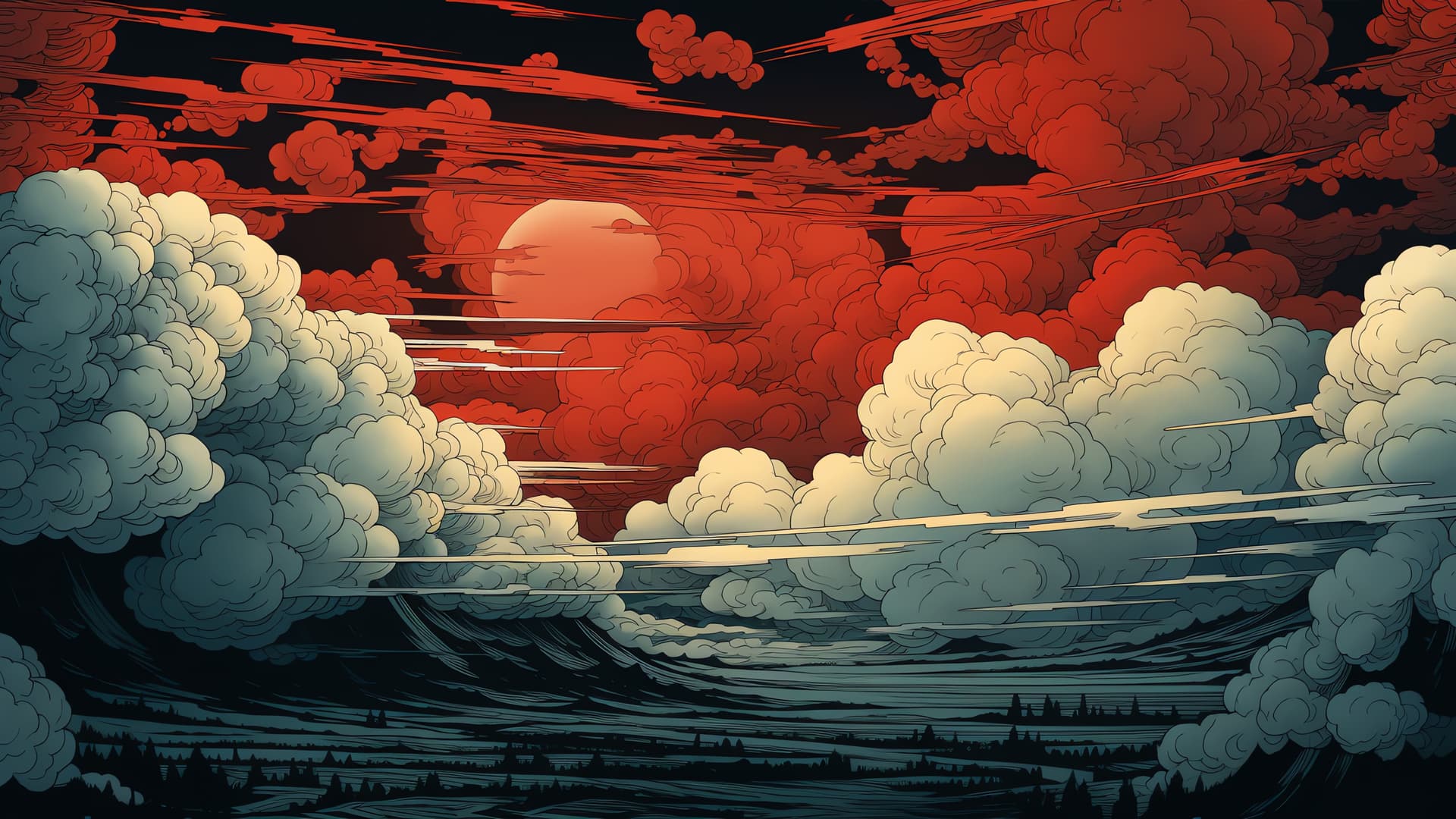 Crimson Clouds - Pro desktop wallpaper