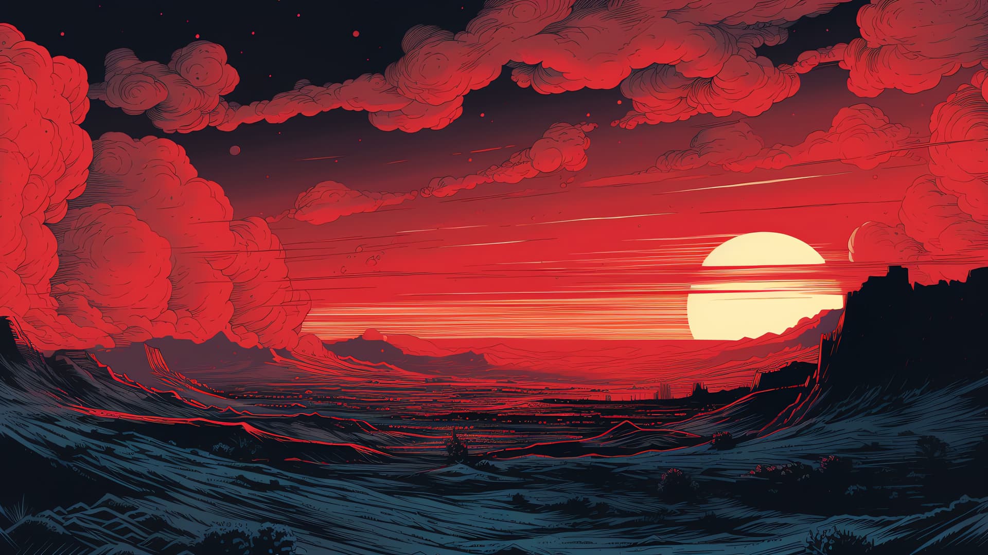 Red Horizon - Pro desktop wallpaper