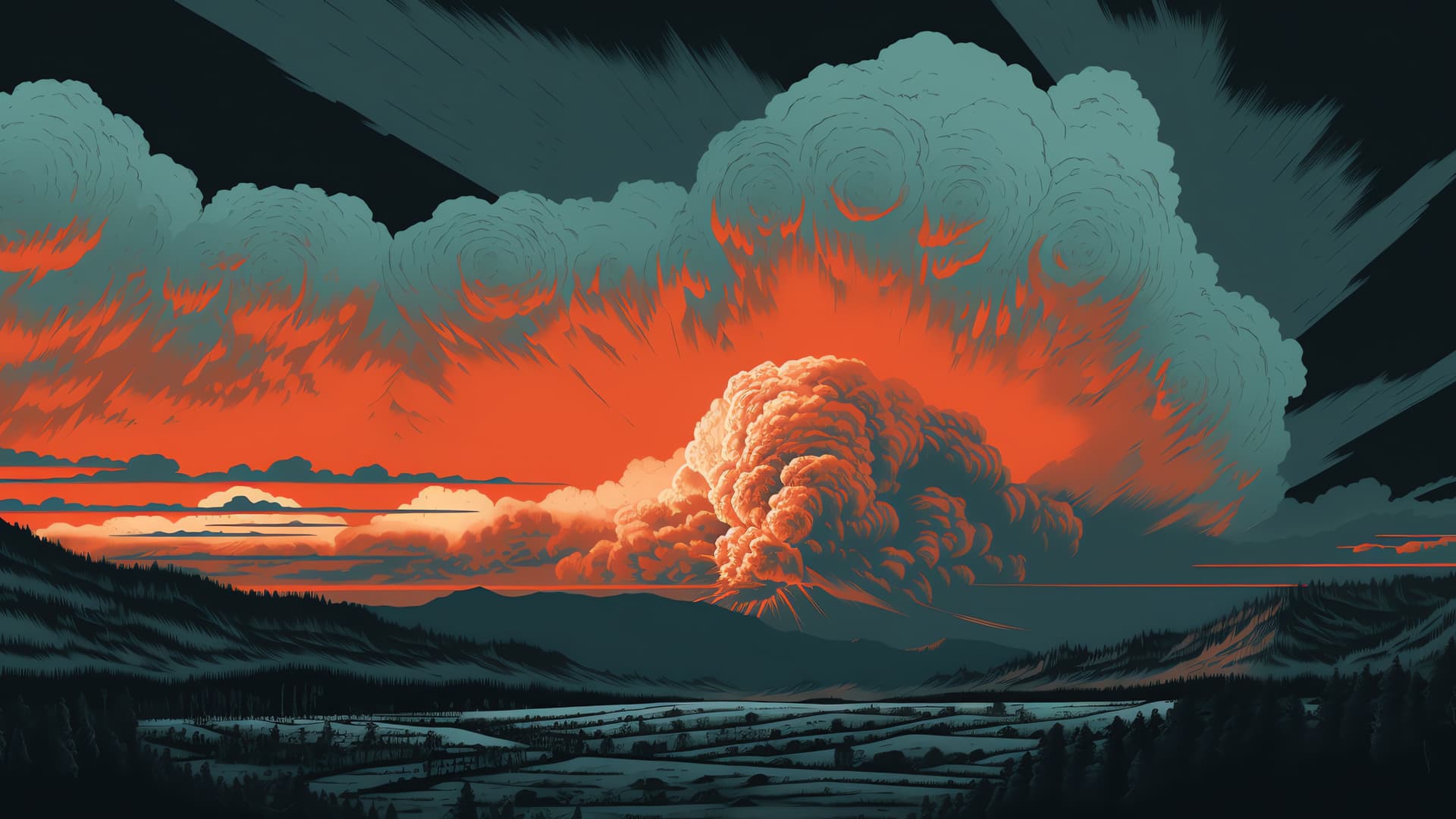 Fiery Sunset 2 - Pro desktop wallpaper