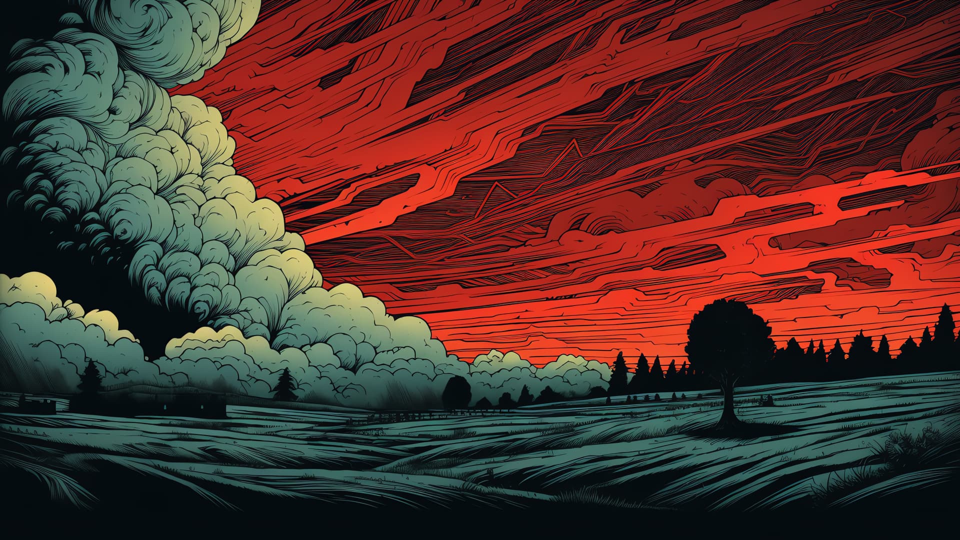 Fiery Sunset - Pro desktop wallpaper