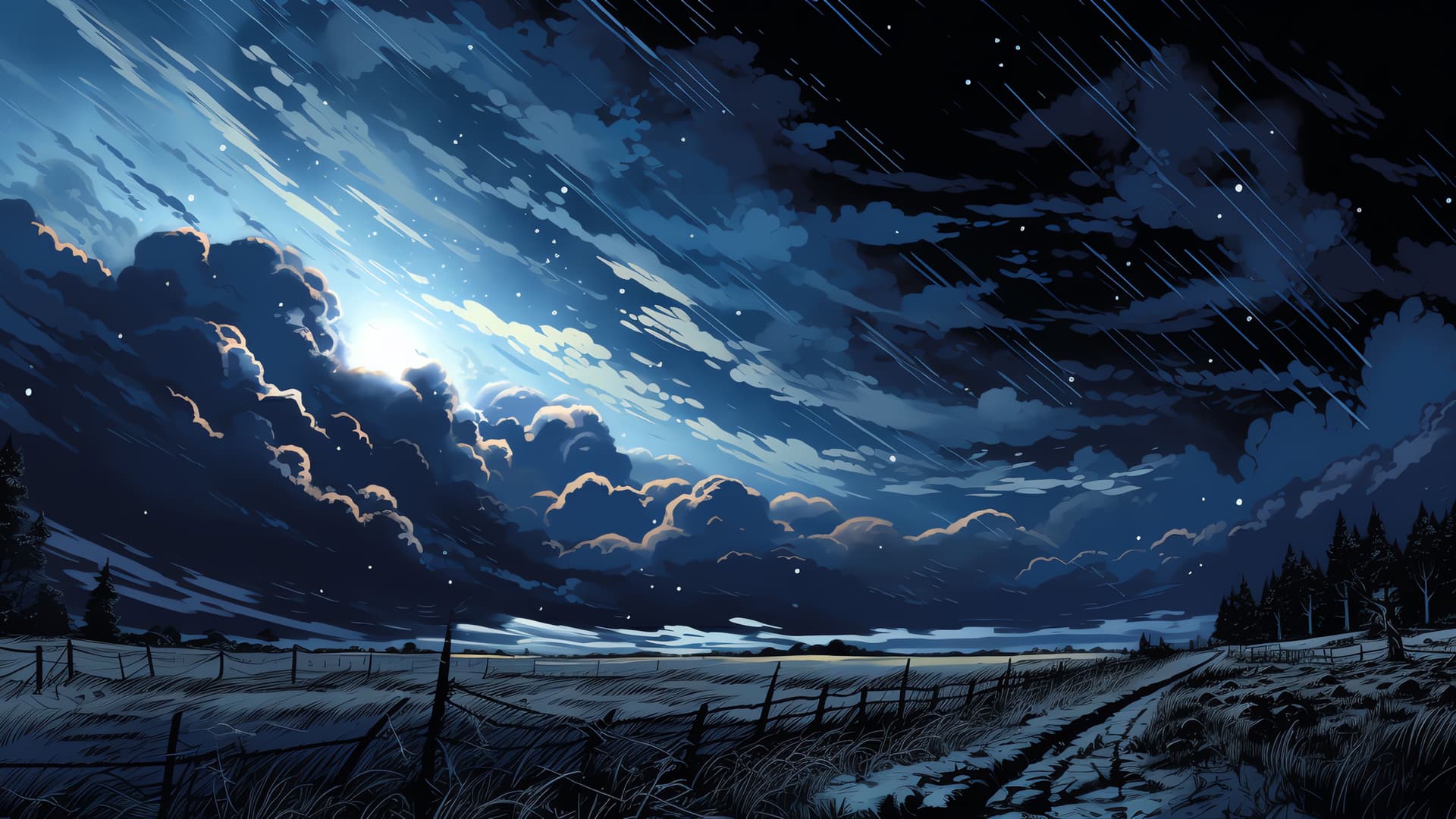Starry Night - free desktop wallpaper