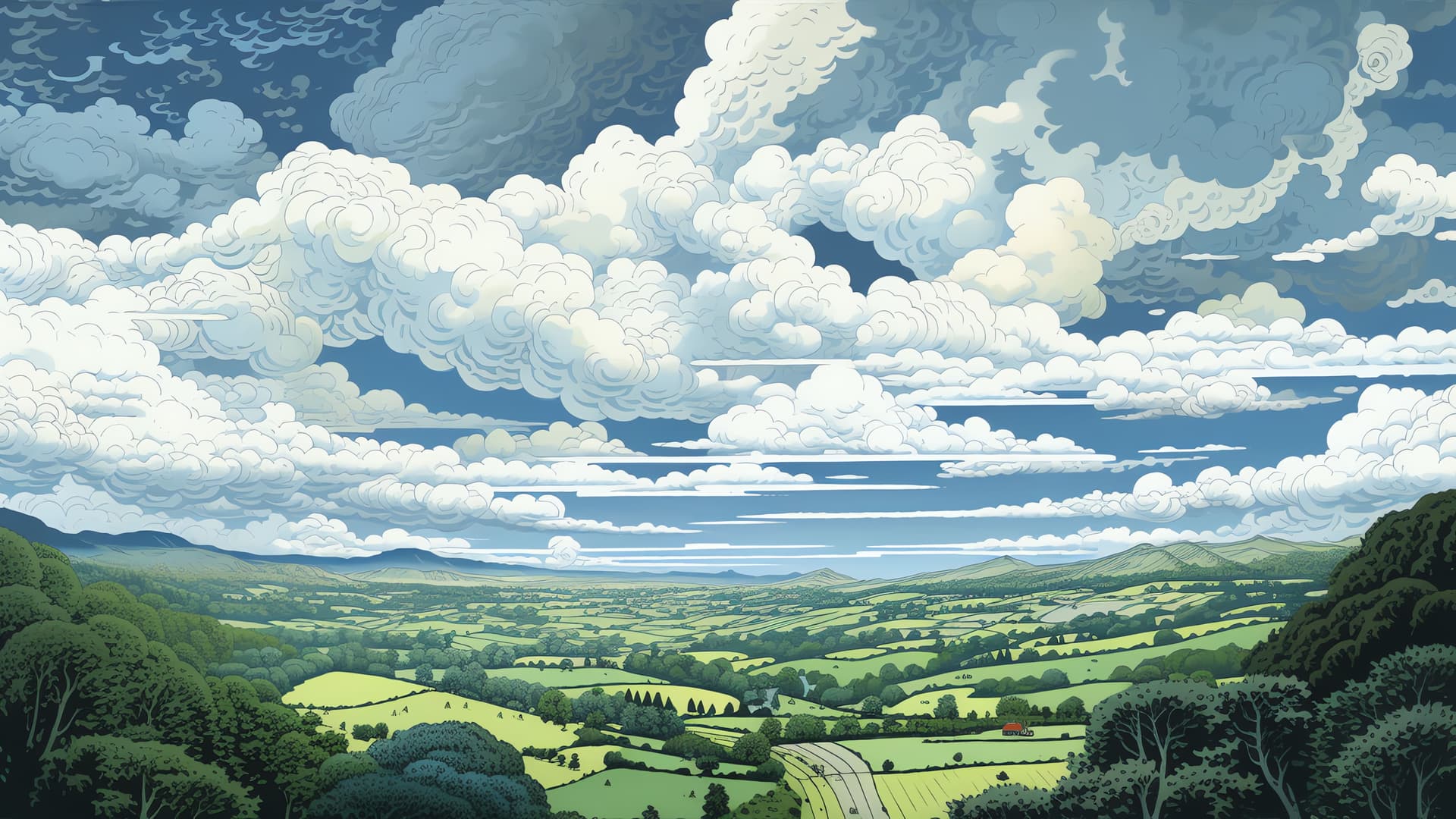 Cloudy Valley - Pro desktop wallpaper