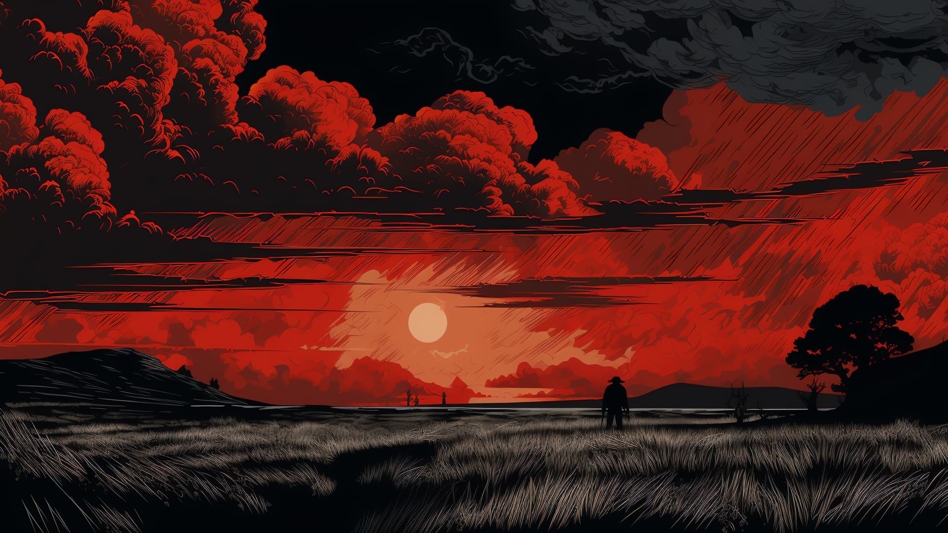 Eerie Sunset - Pro desktop wallpaper