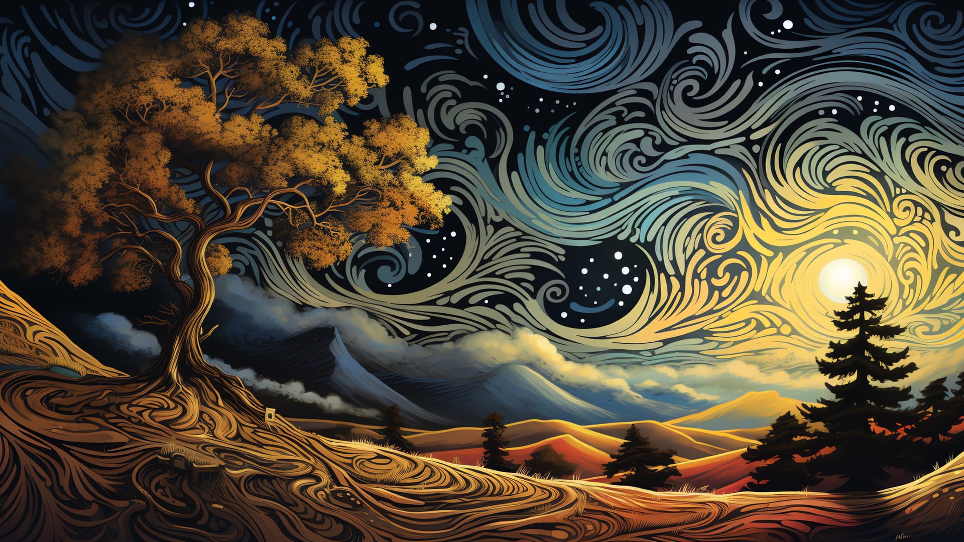 Starry Night - Pro desktop wallpaper