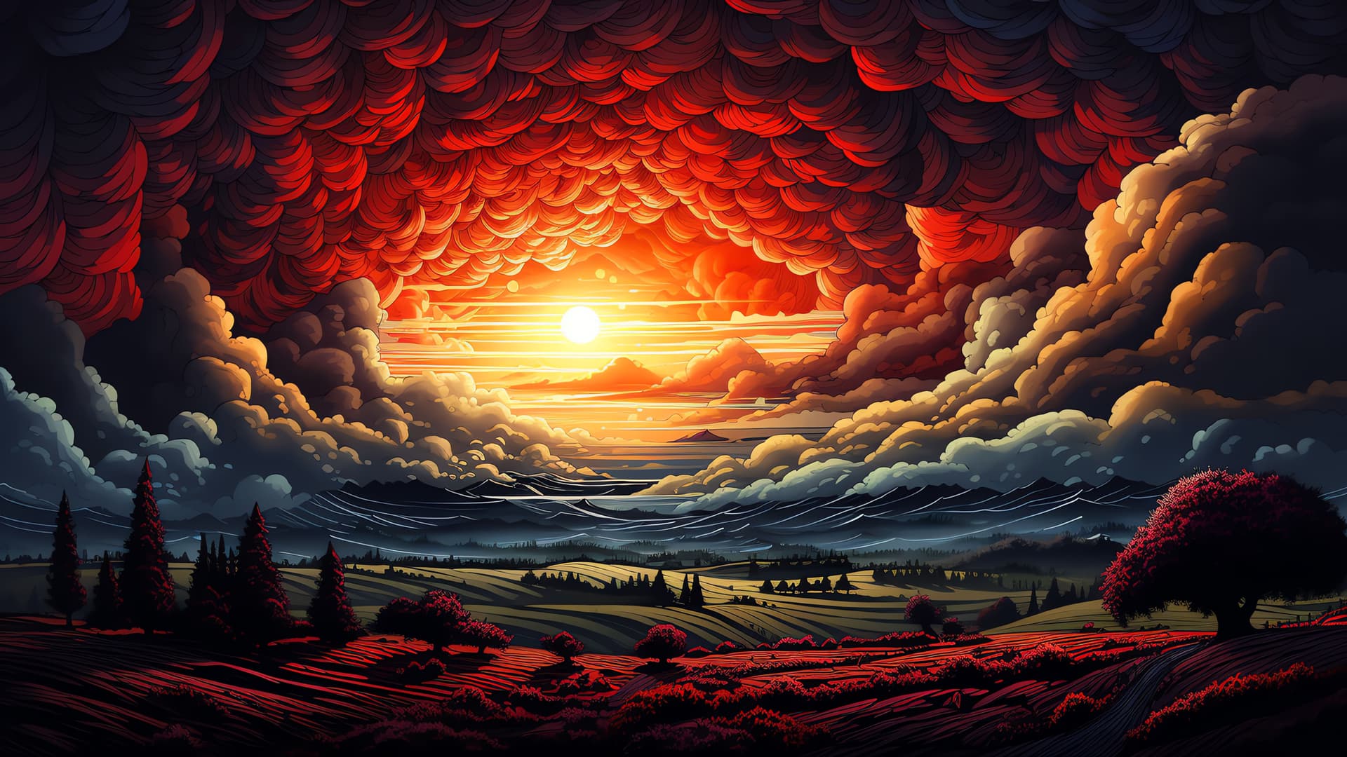 Radiant Sunrise - free desktop wallpaper