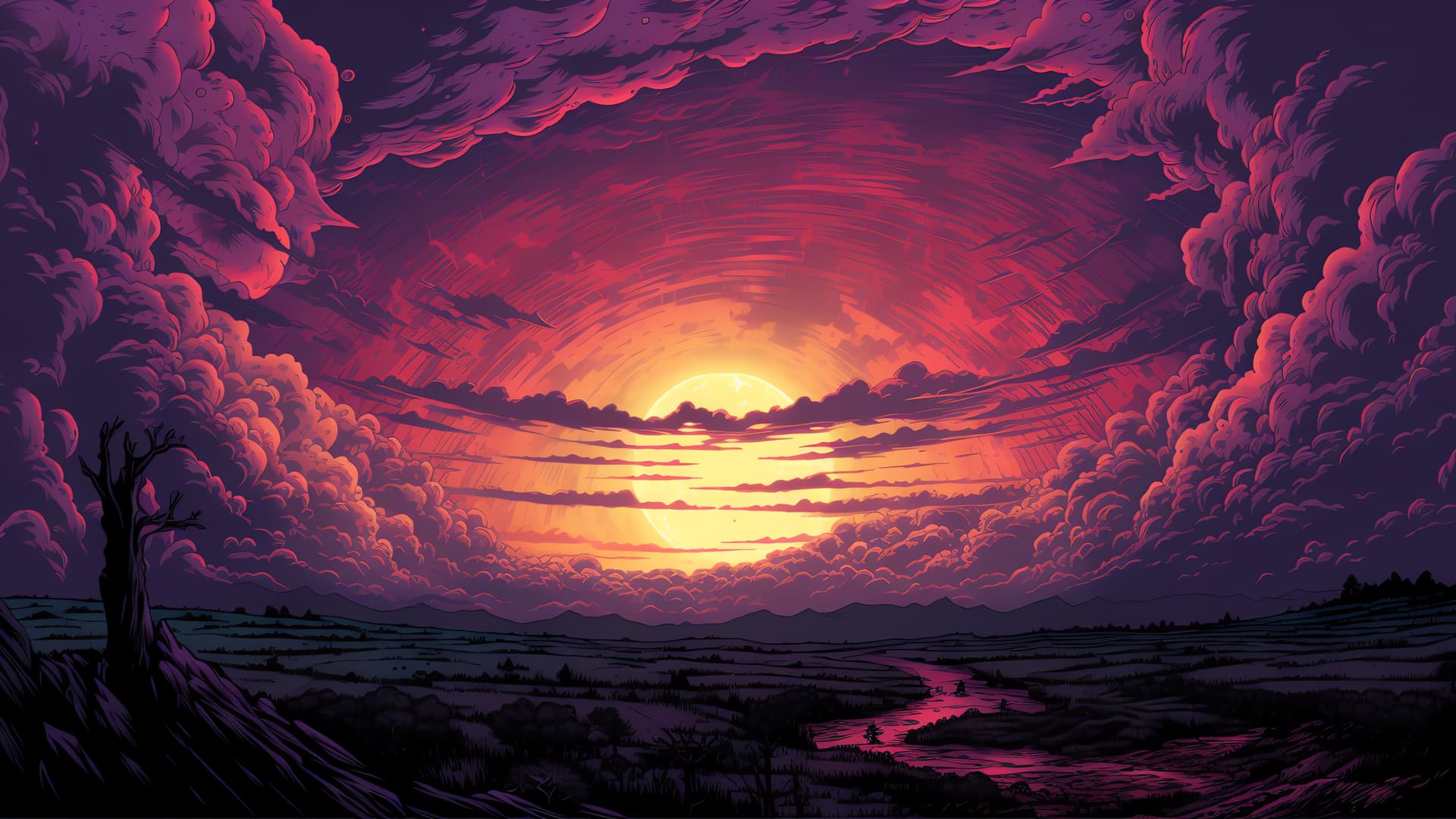 Sunset Glow - free desktop wallpaper