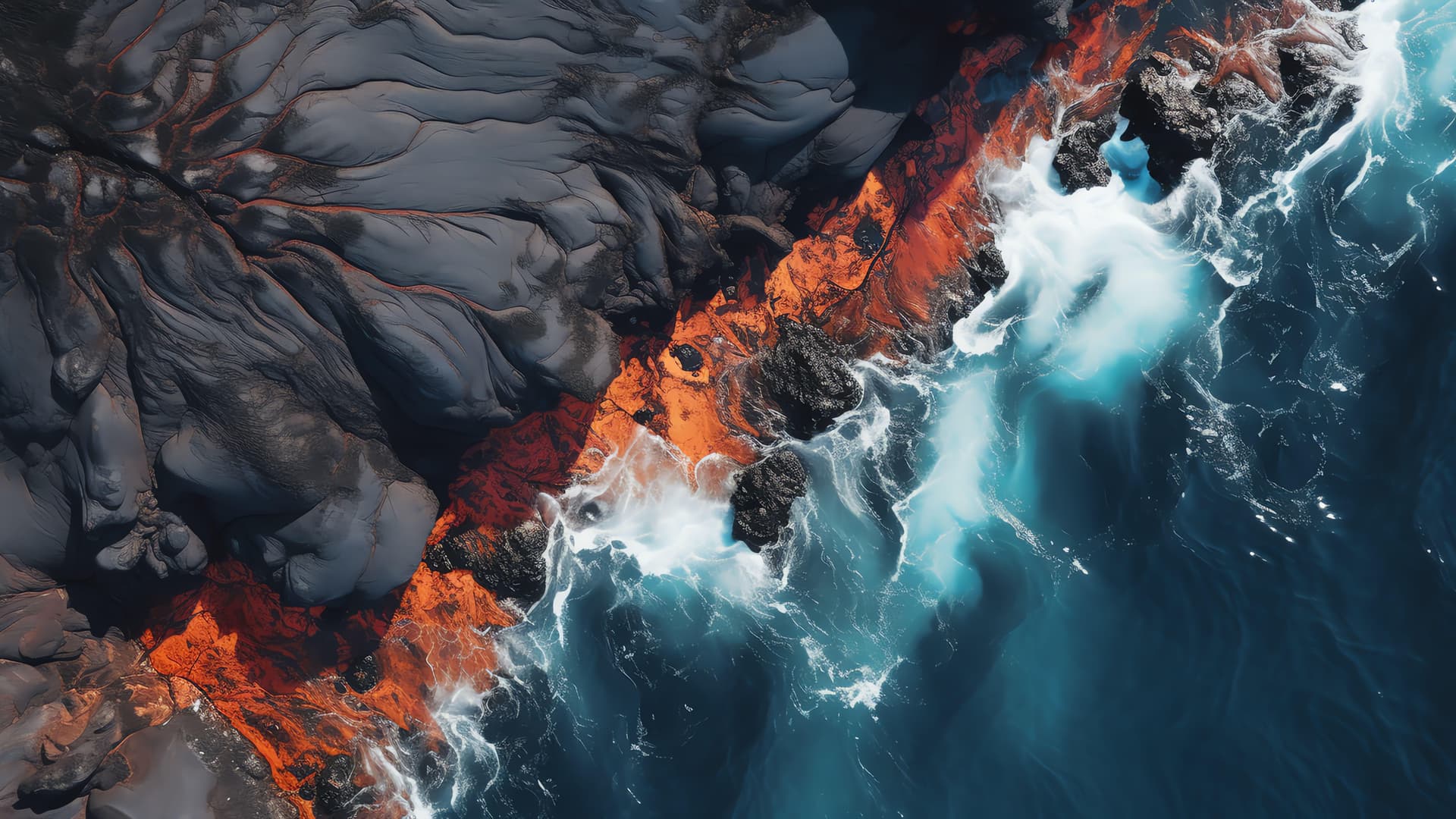 Lava Meets Ocean - Pro desktop wallpaper