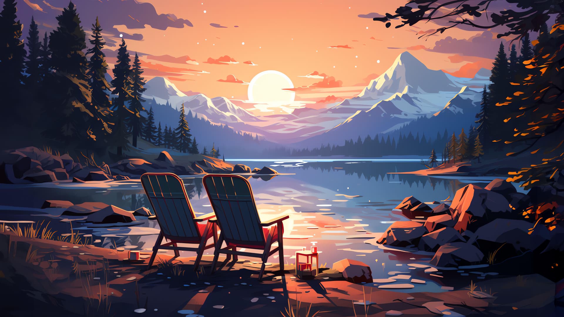 Tranquil Lake - free desktop wallpaper