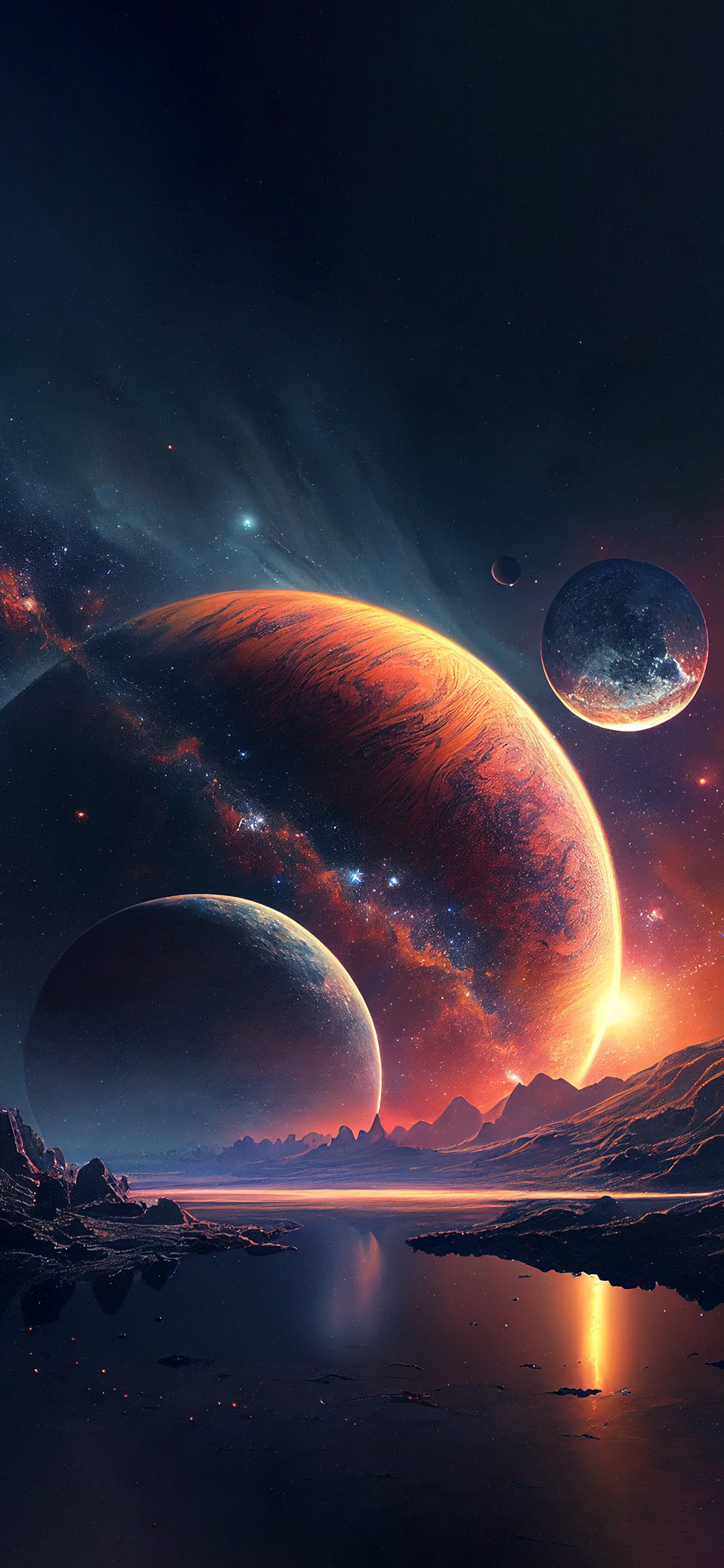 Cosmic Planets - Pro phone wallpaper