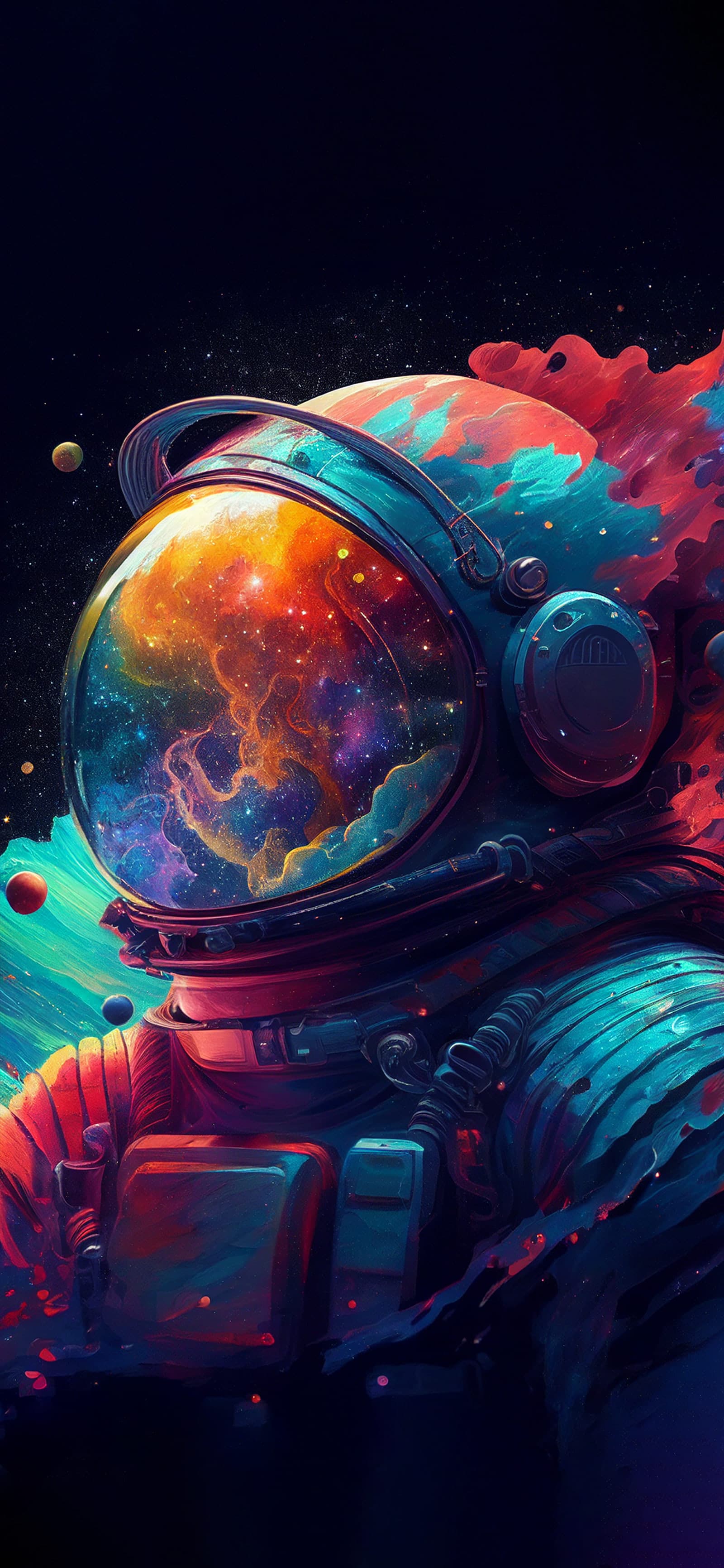 Astronaut Cosmic View - Pro phone wallpaper
