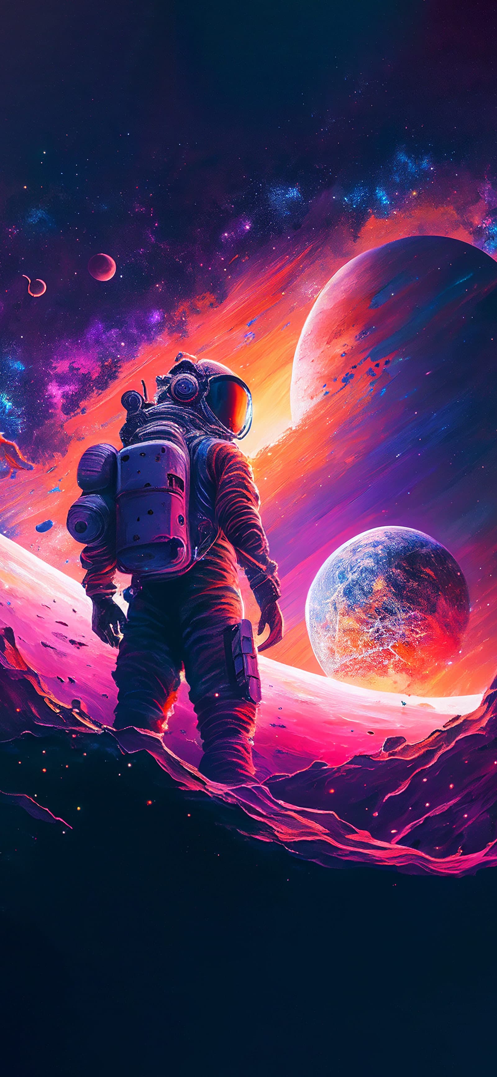 Astronaut Stargazer - Pro phone wallpaper
